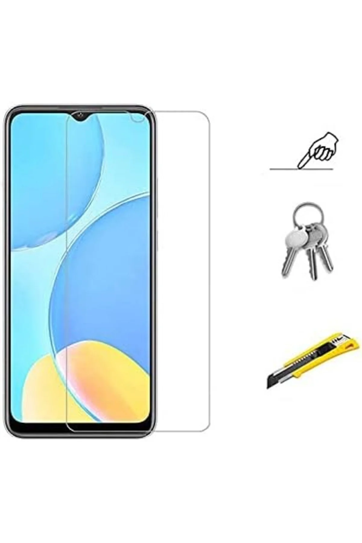 Samsung Galaxy A04 Antistatik 5D Tam Kaplayan Ekran Koruyucu Cam - Logis Görsel 3