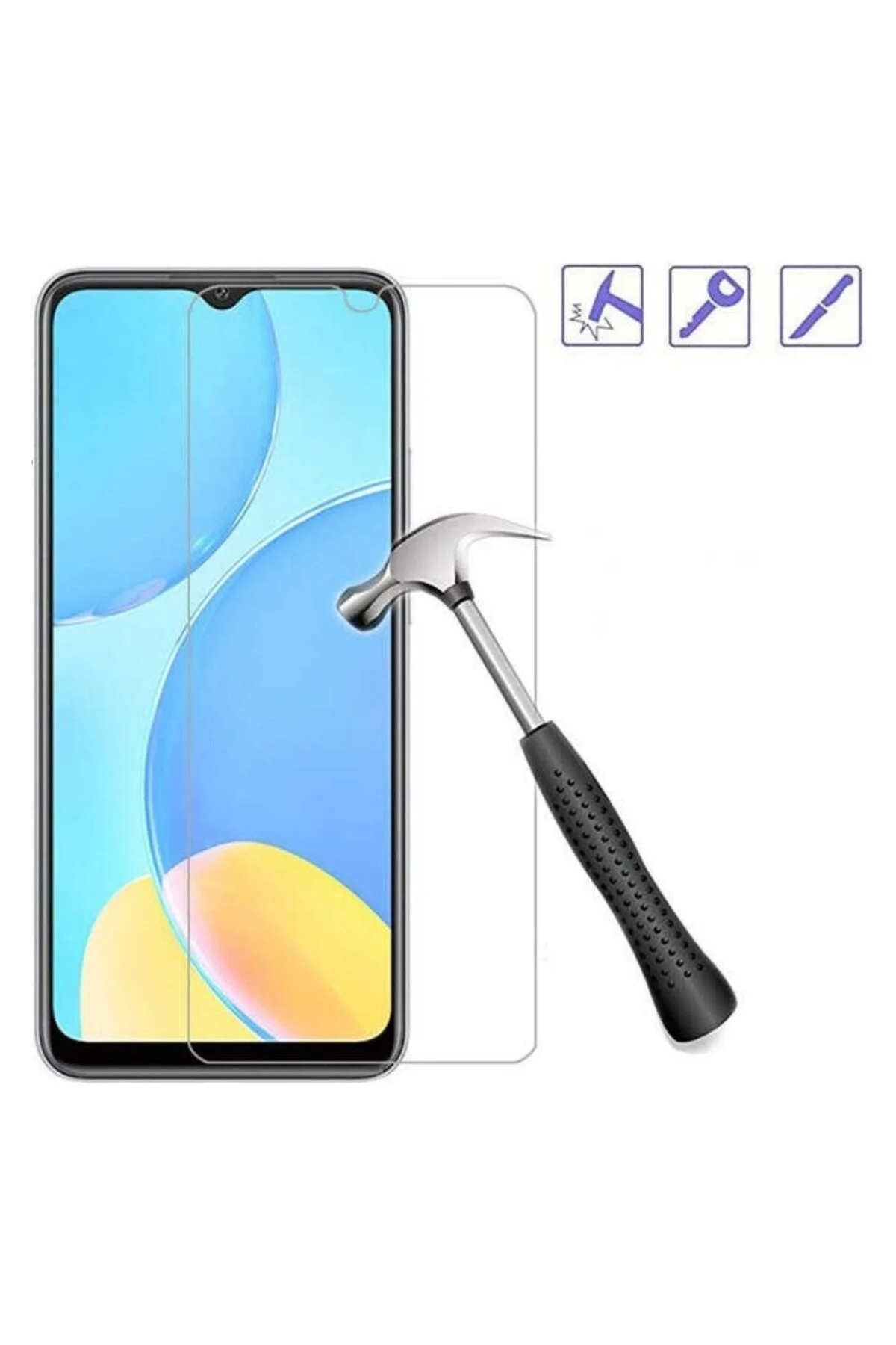 Samsung Galaxy A11 Antistatik 5D Tam Kaplayan Ekran Koruyucu Cam - Logis Görsel 4