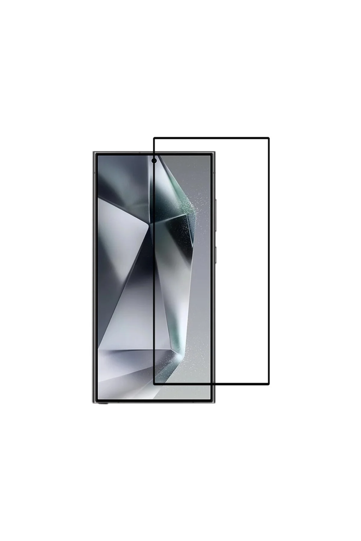 Samsung Galaxy S25 Ultra Antistatik 5D Tam Kaplayan Ekran Koruyucu Cam