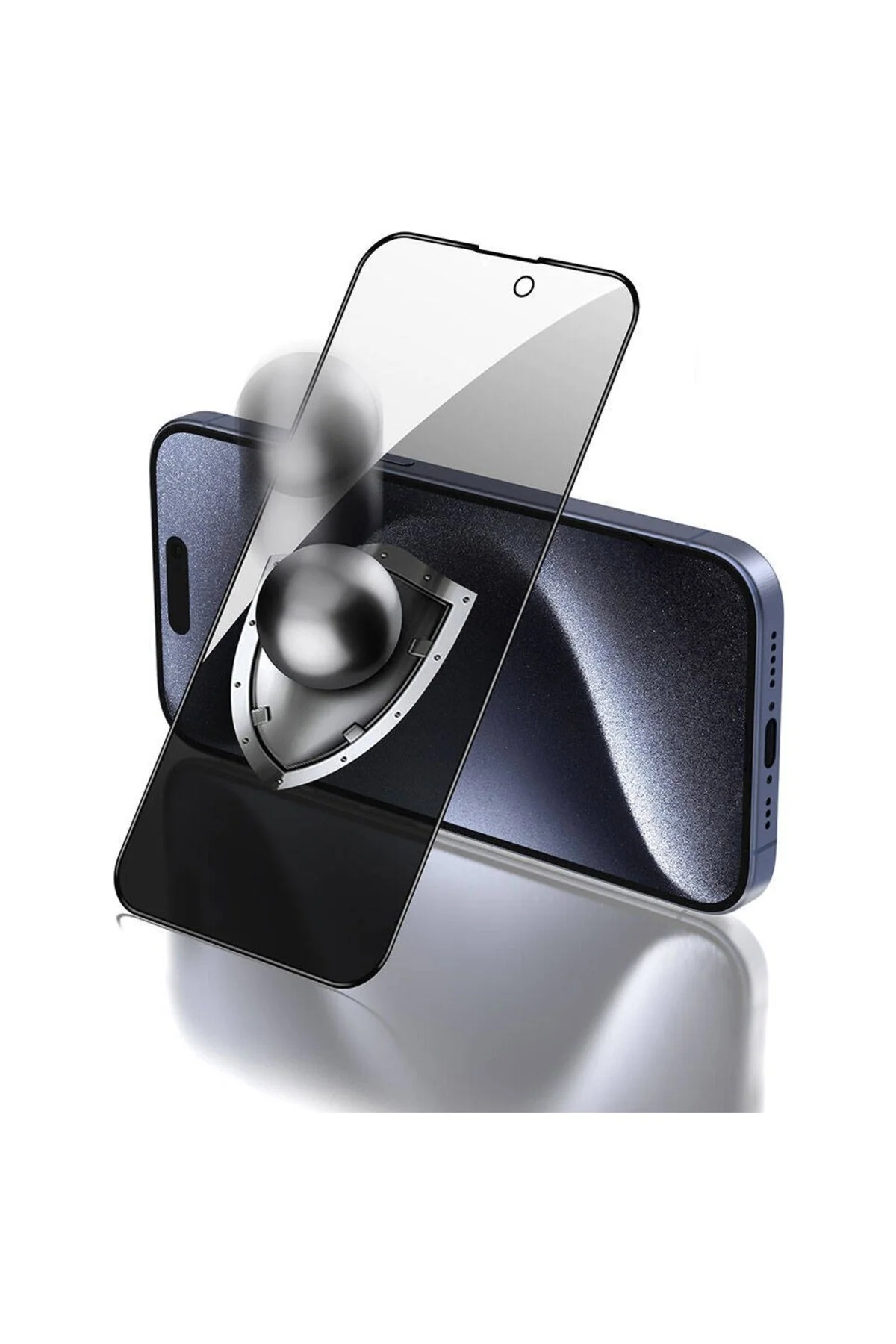 İphone 16 Plus Tam Kaplayan 5d Antistatik Ekran Koruyucu Cam