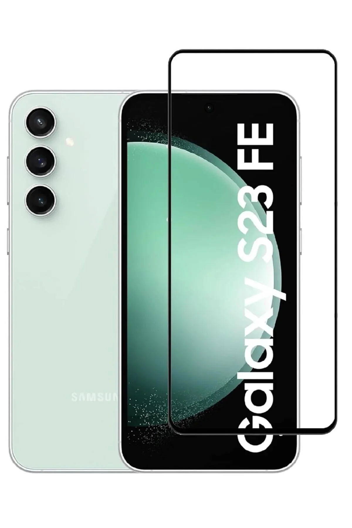 Samsung Galaxy S23 FE Antistatik 5D Tam Kaplayan Ekran Koruyucu Cam