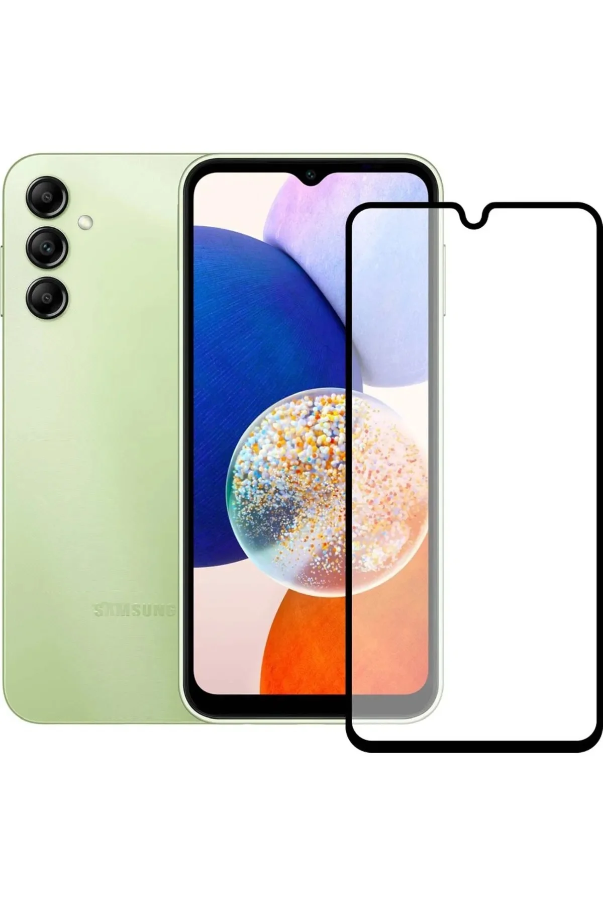 Samsung Galaxy A14 Antistatik 5D Tam Kaplayan Ekran Koruyucu Cam - Logis Görsel 2