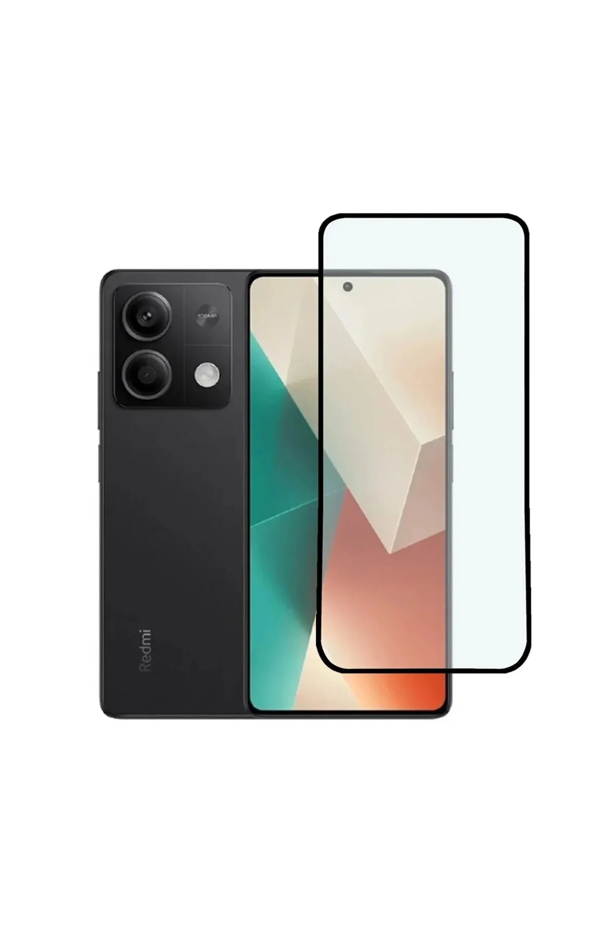 Redmi 13 Antistatik 5D Tam Kaplayan Ekran Koruyucu Cam