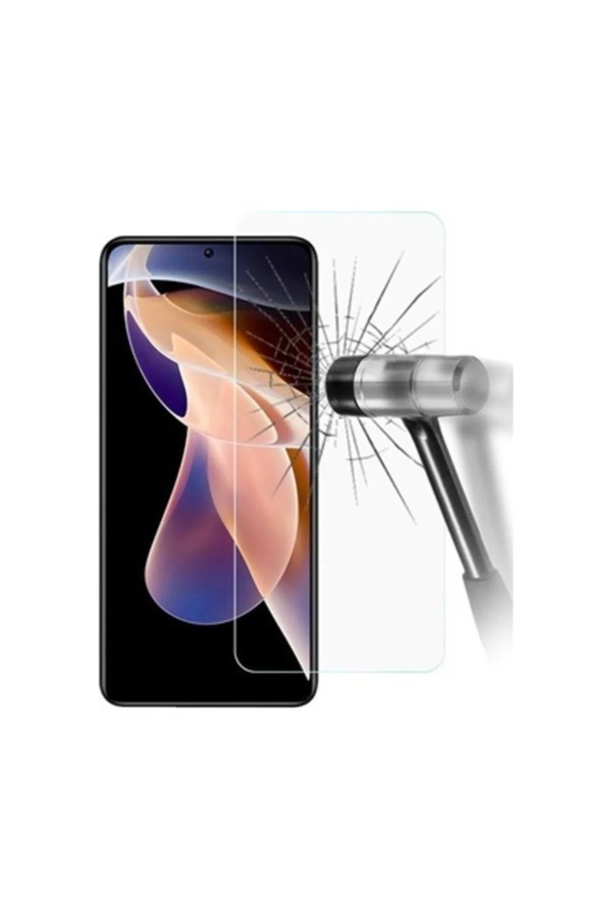Redmi 13C Antistatik 5D Tam Kaplayan Ekran Koruyucu Cam - Logis Görsel 4