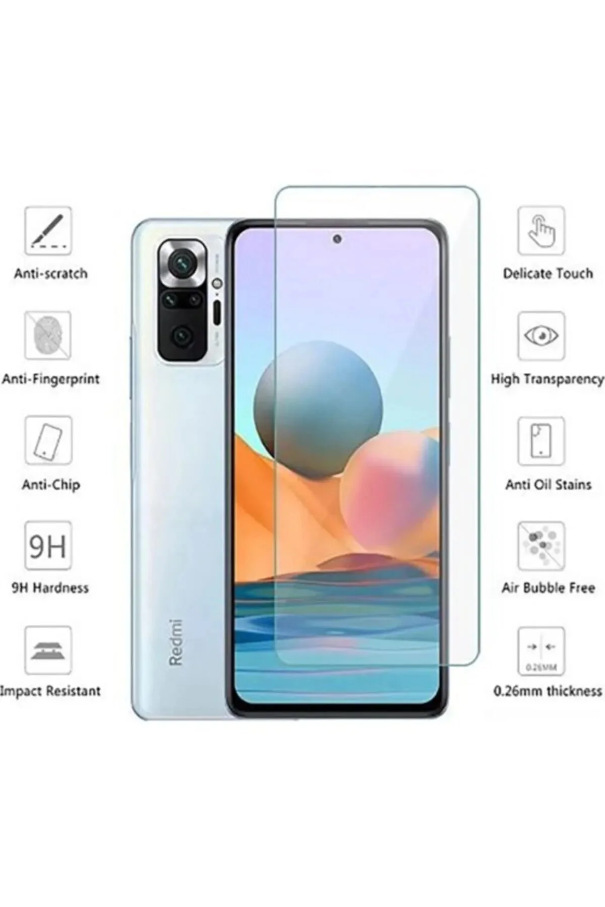 Redmi Note 10 Pro Antistatik 5D Tam Kaplayan Ekran Koruyucu Cam - Logis Görsel 3