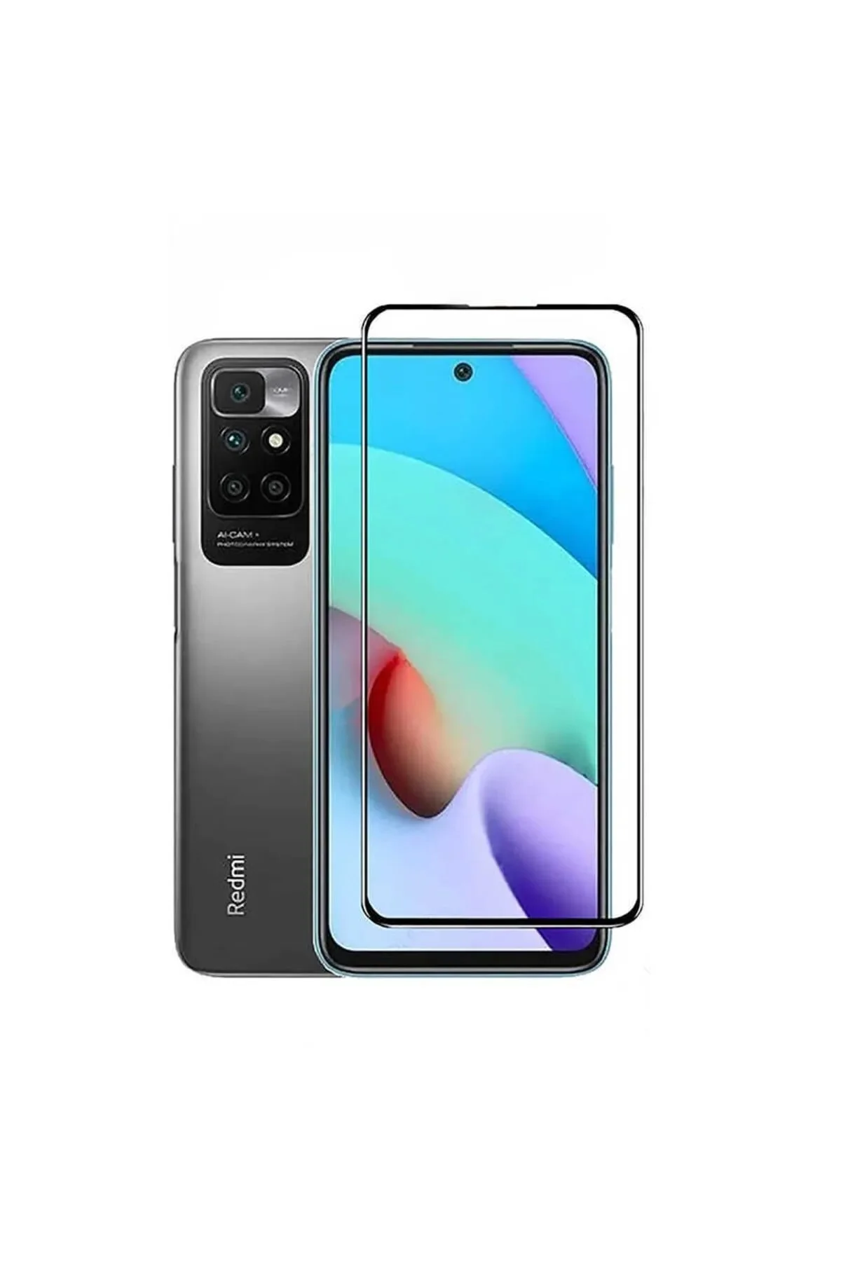 Redmi 10 Antistatik 5D Tam Kaplayan Ekran Koruyucu Cam - Logis Görsel 4
