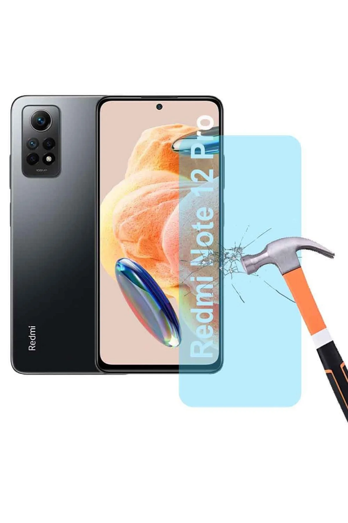 Redmi Note 12 Pro Antistatik 5D Tam Kaplayan Ekran Koruyucu Cam - Logis Görsel 3