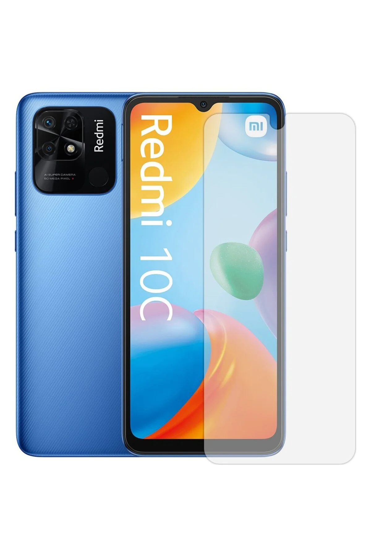 Xiaomi Redmi 10C Tam Kaplayan Hayalet Ekran Koruyucu Cam - Logis Görsel 2