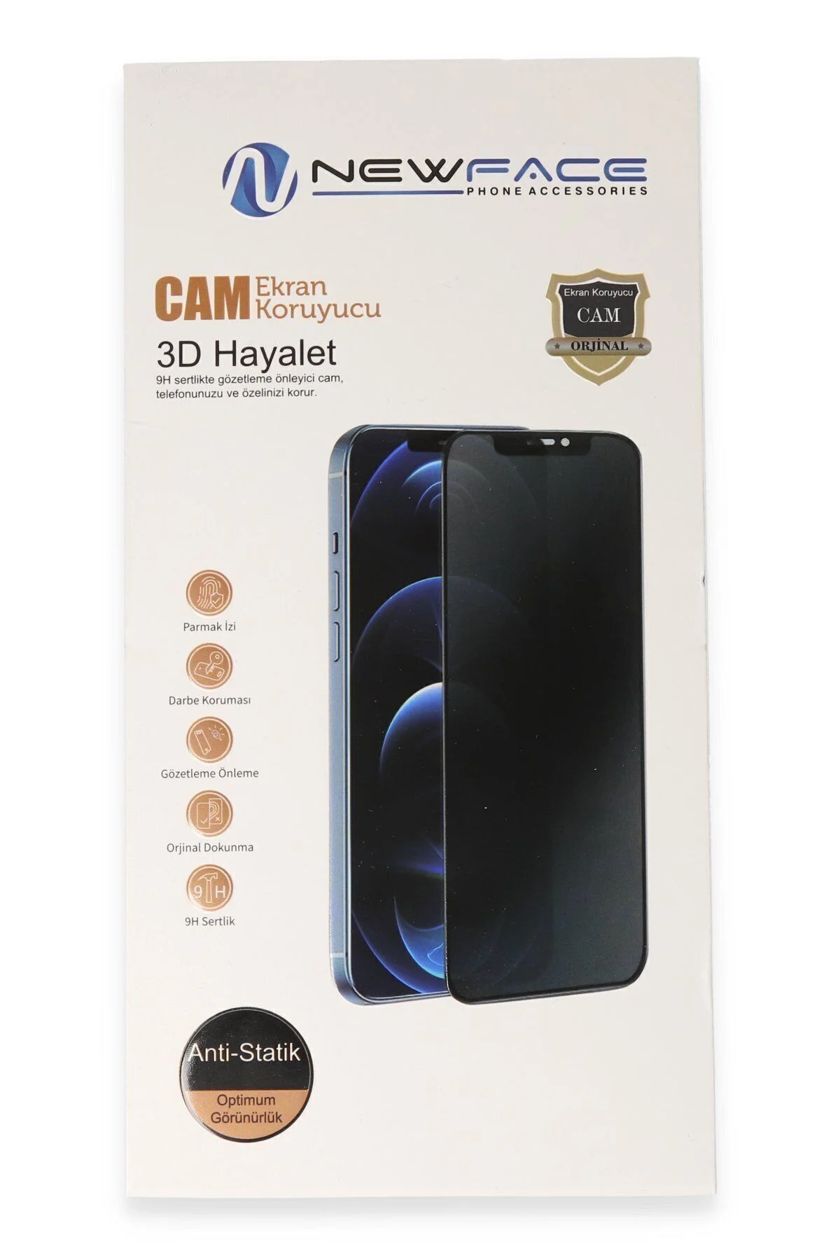 Xiaomi Redmi 13C 3D Antistatik Tam Kaplayan Temperli Hayalet Cam Ekran Koruyucu - AHK Görsel 3