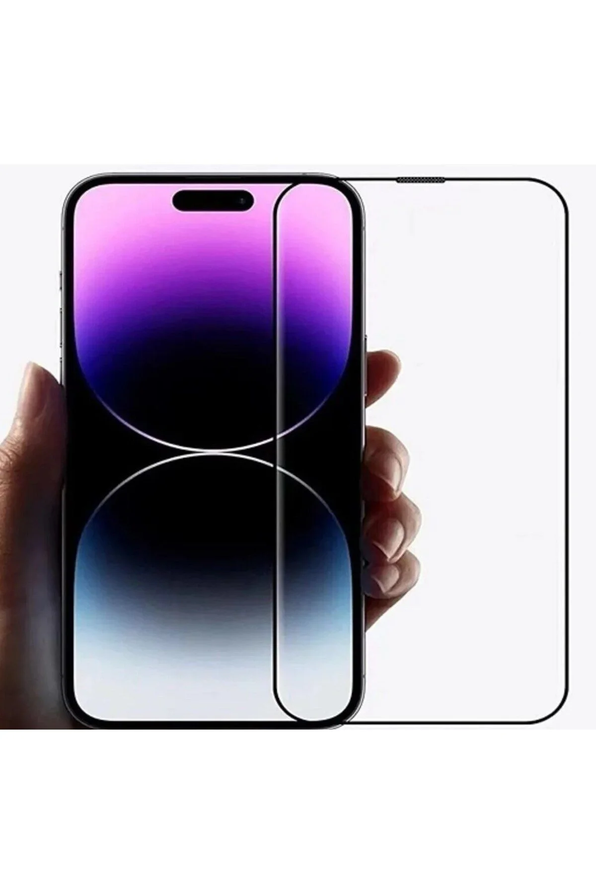 Apple iPhone 15 Pro Max Uyumlu Tam Kaplayan 5d Anti Statik Ekran Koruyucu Cam