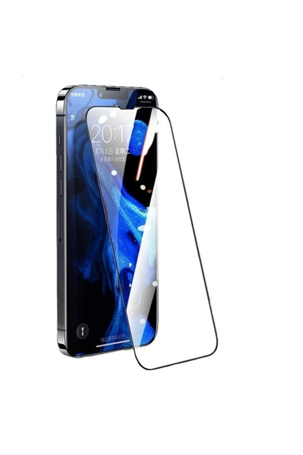 Apple Iphone 14 Max Uyumlu Tam Kaplayan 5d Ekran Koruyucu Cam Black
