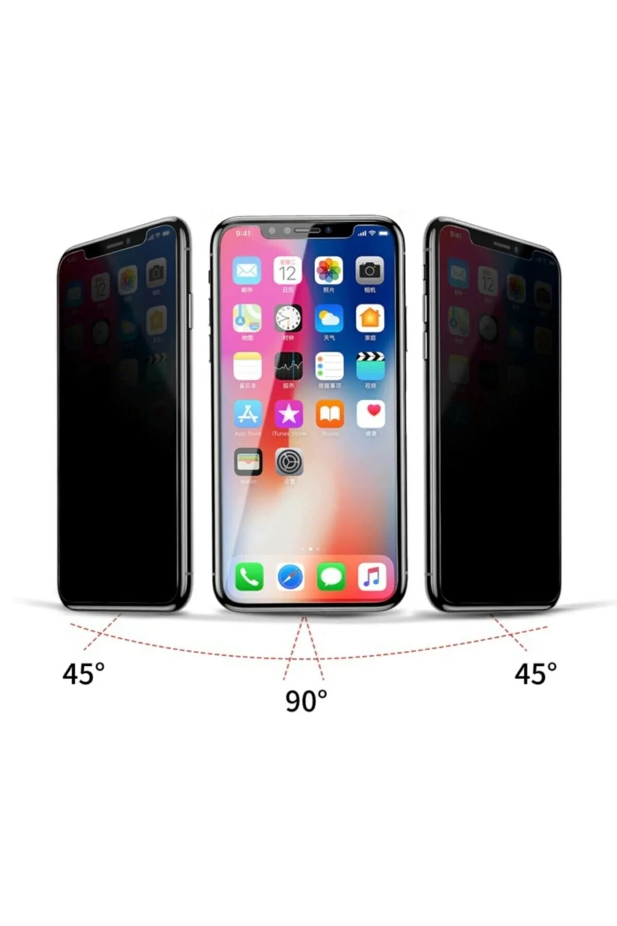 Iphone 11 (6.1) Privacy Mat Seramik Hayalet Ekran Koruyucu Cam - Logis Görsel 3