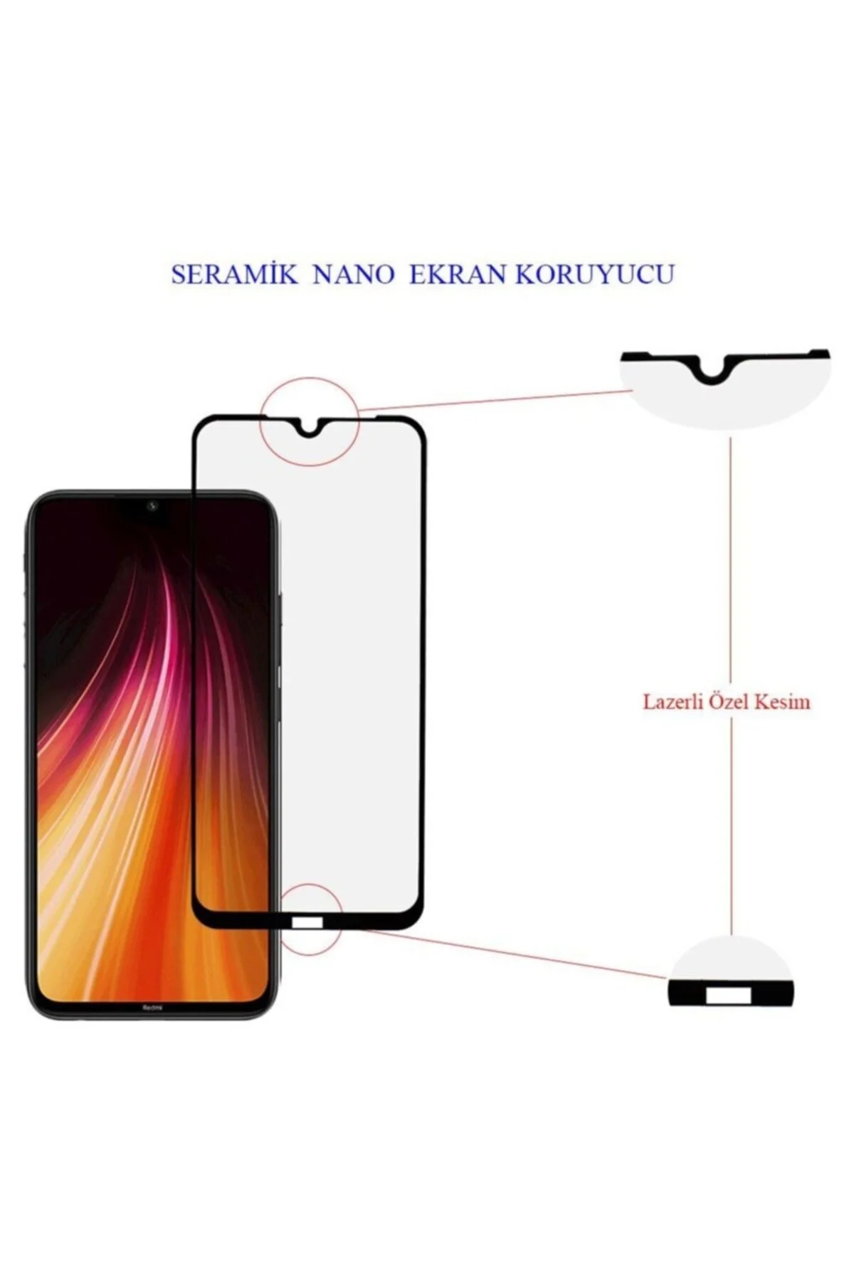Xiaomi Redmi Note 8 5d Seramik Tam Kaplayan Ekran Koruyucu Cam - Logis Görsel 2