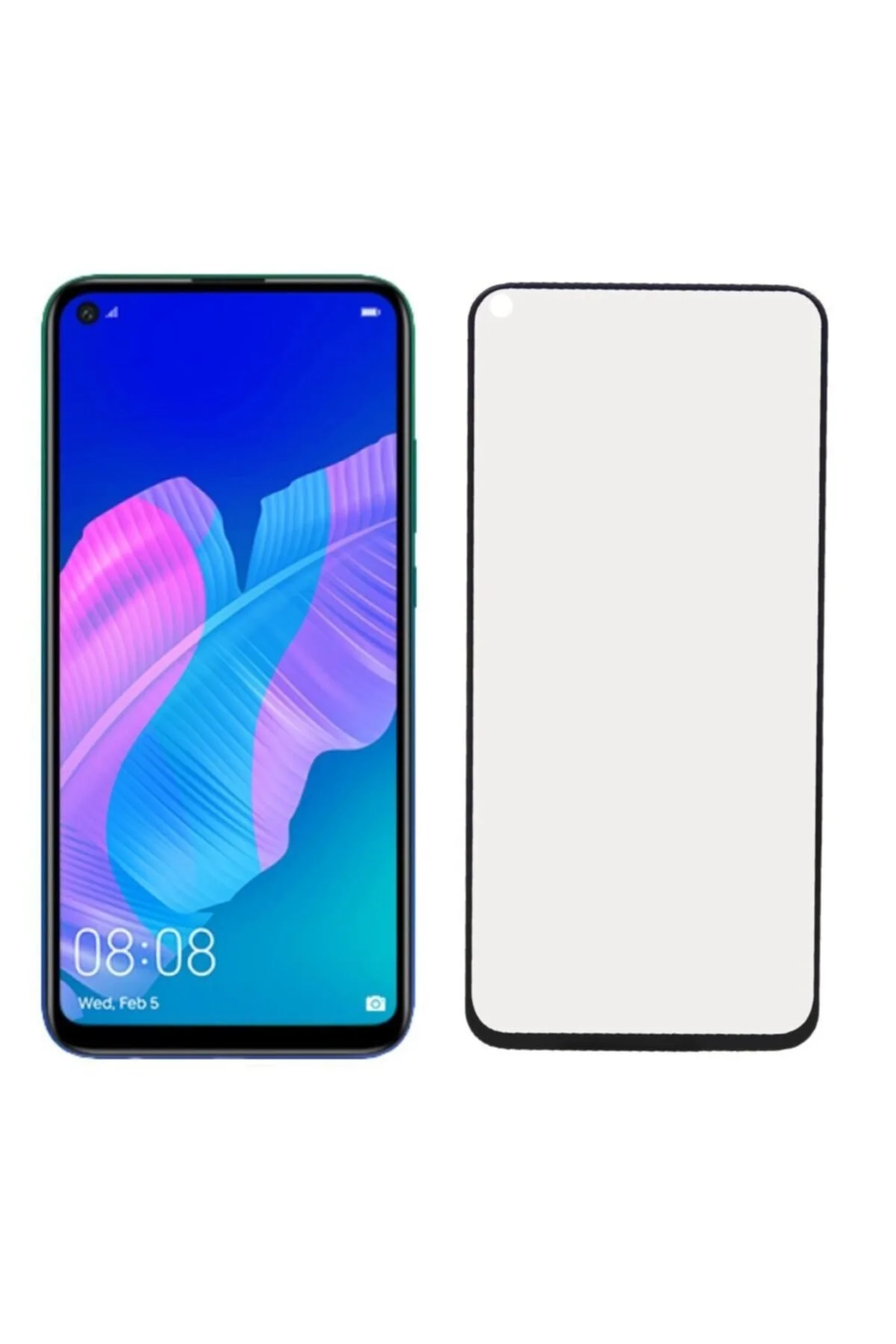 Huawei P40 Lite 5d Seramik Tam Kaplayan Ekran Koruyucu Cam