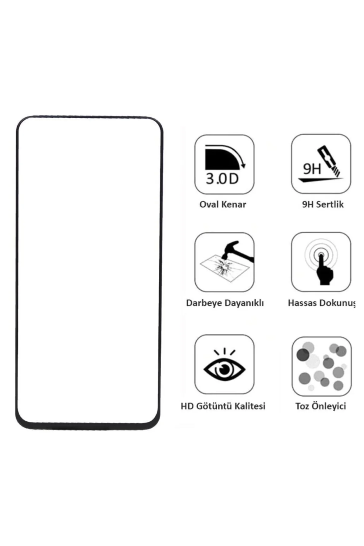 Huawei P40 Lite E 5d Seramik Tam Kaplayan Ekran Koruyucu Cam - Logis Görsel 4