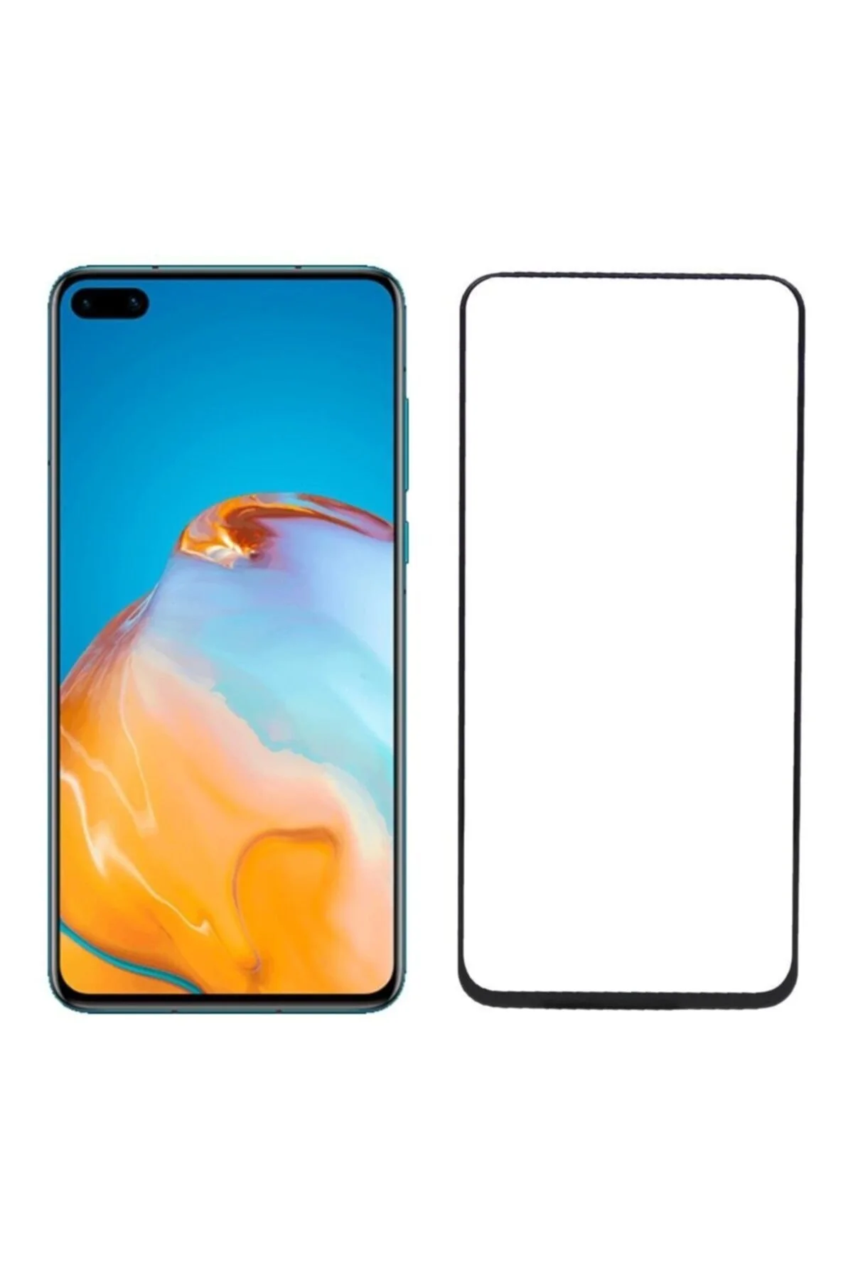 Huawei P40 Lite E 5d Seramik Tam Kaplayan Ekran Koruyucu Cam