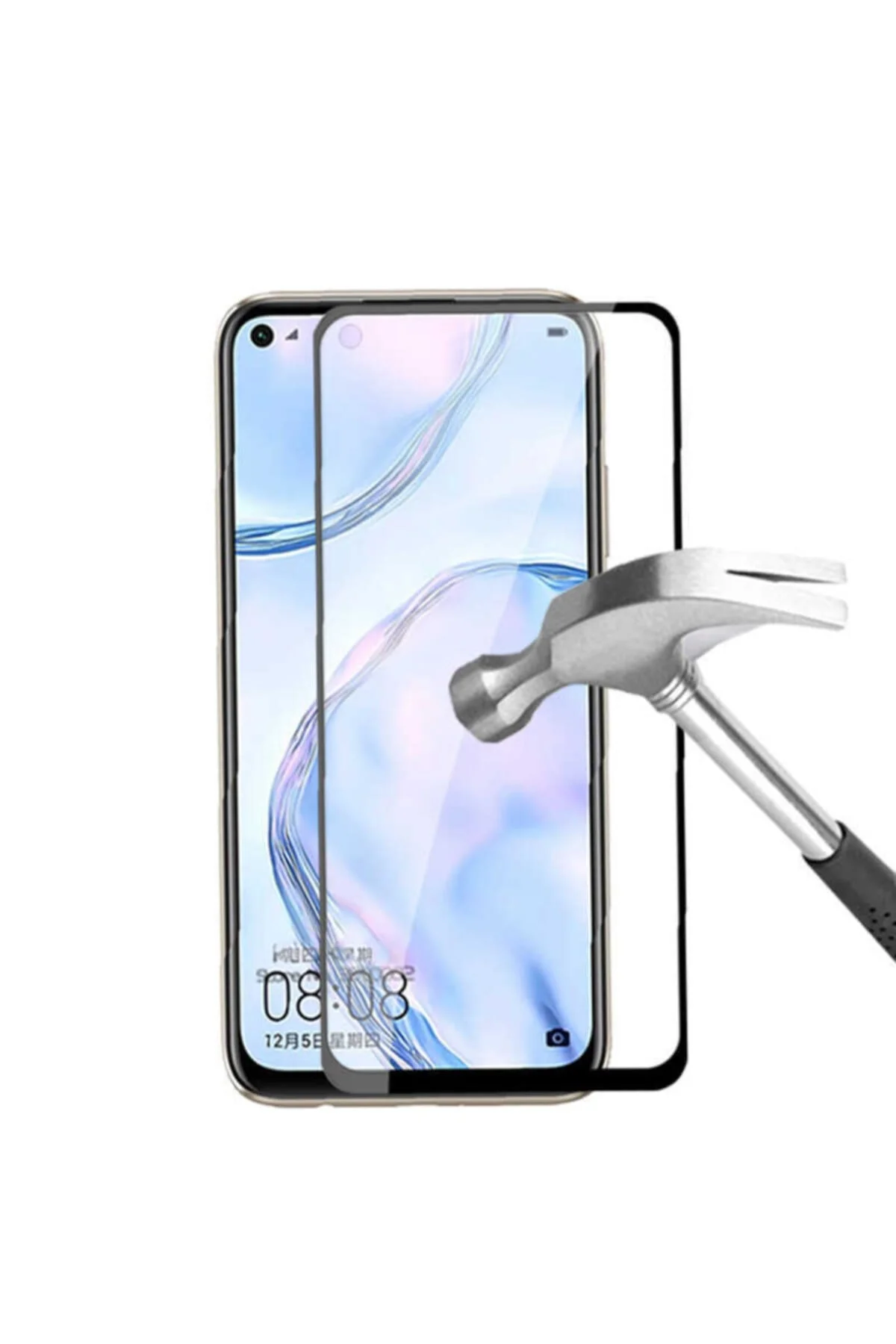 Şeffaf Huawei P40 Lite E 5d Tam Kaplayan Ekran Koruyucu Kırılmaz Cam - Logis Görsel 4