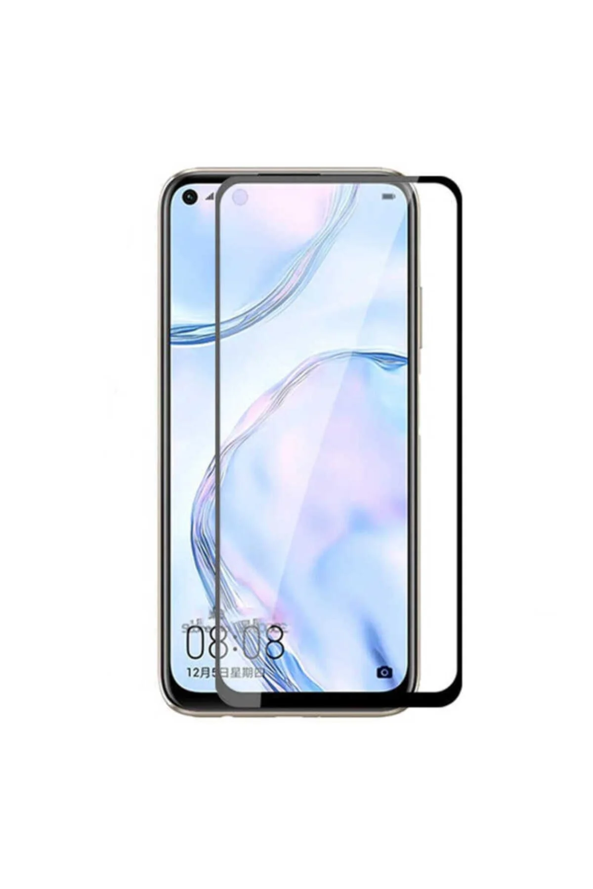 Şeffaf Huawei P40 Lite E 5d Tam Kaplayan Ekran Koruyucu Kırılmaz Cam