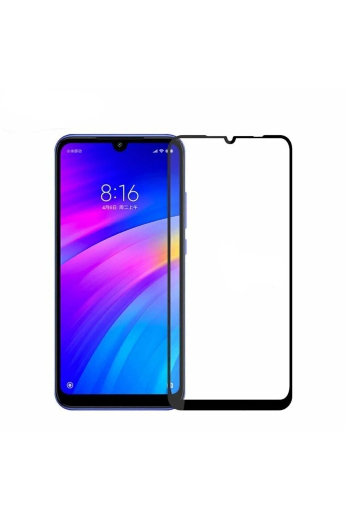 Xiaomi Redmi 7 5d Ekran Koruyucu Kırılmaz Cam Tam Kaplayan