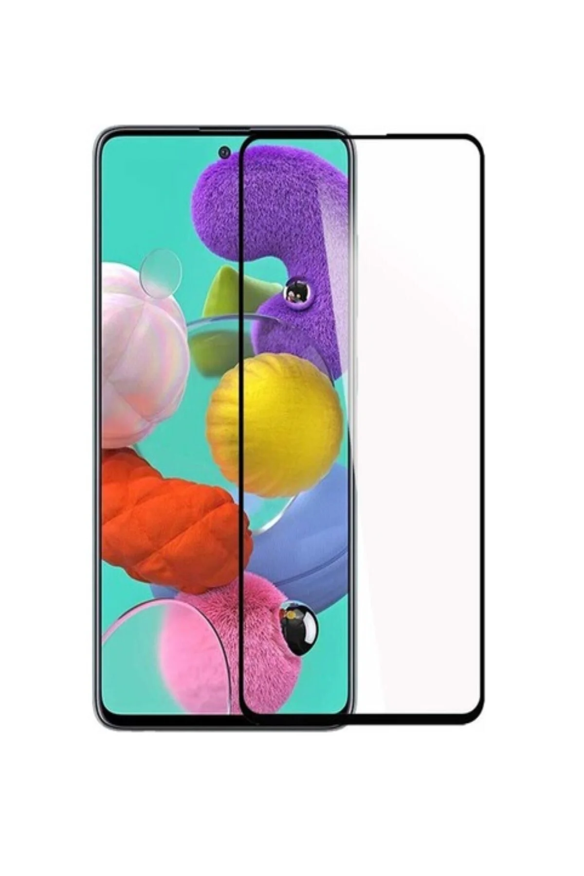 Samsung Galaxy A71 5d Tam Kaplayan Ekran Koruyucu Kırılmaz Cam