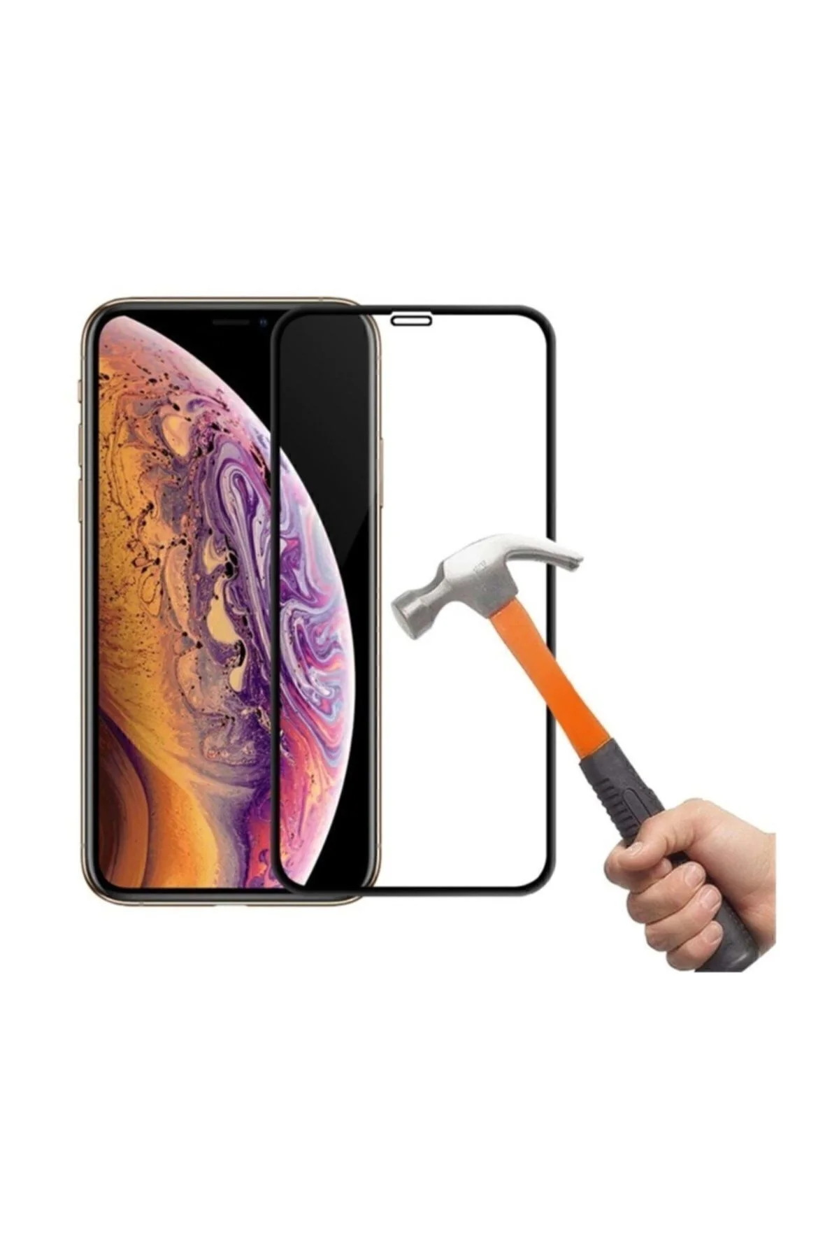 Apple Iphone Xs 5d Tam Kaplayan Ekran Koruyucu Kırılmaz Cam - Logis Görsel 3