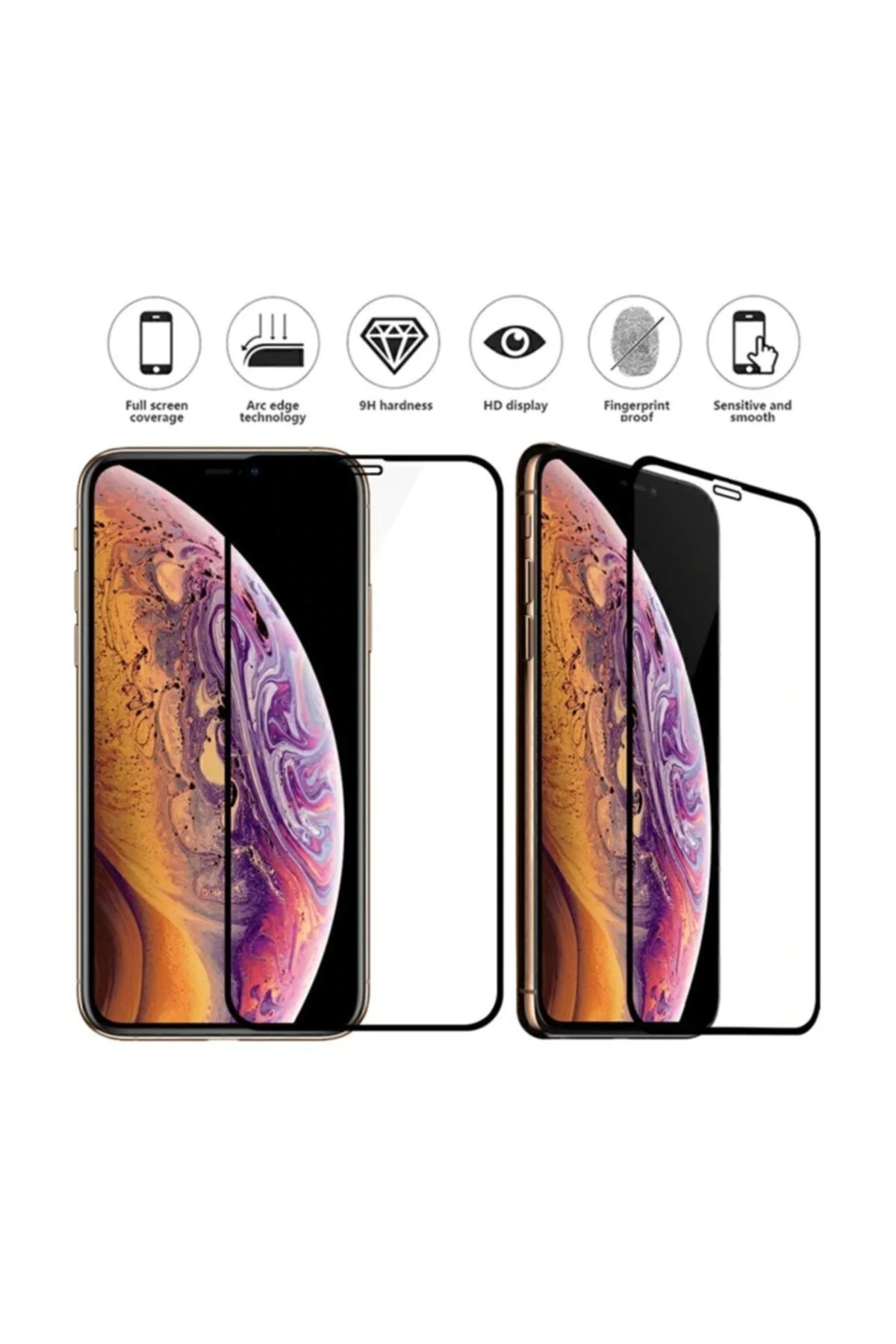 Apple Iphone Xs 5d Tam Kaplayan Ekran Koruyucu Kırılmaz Cam - Logis Görsel 2