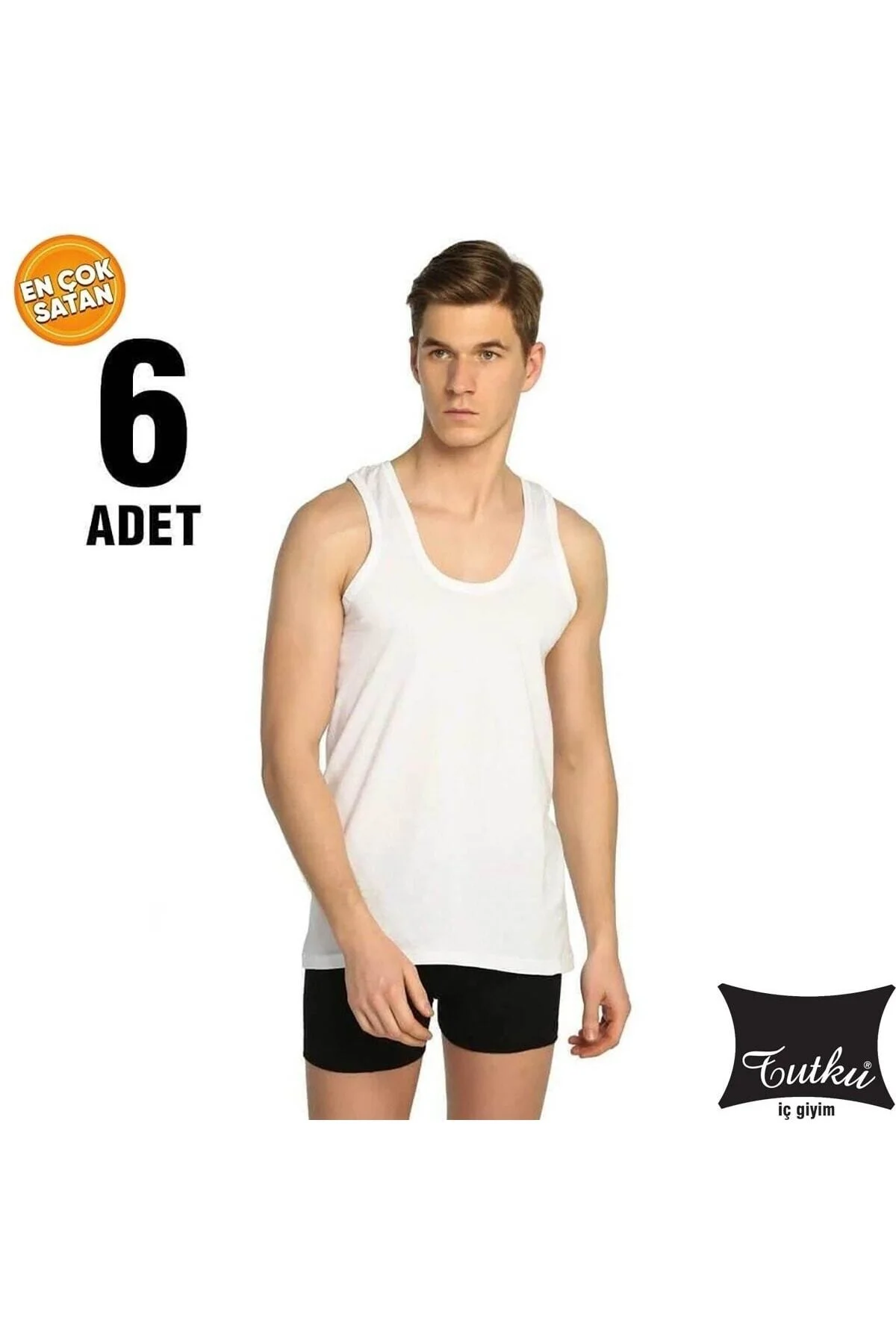 Erkek 6 'lı Atlet - Tutku Görsel 3