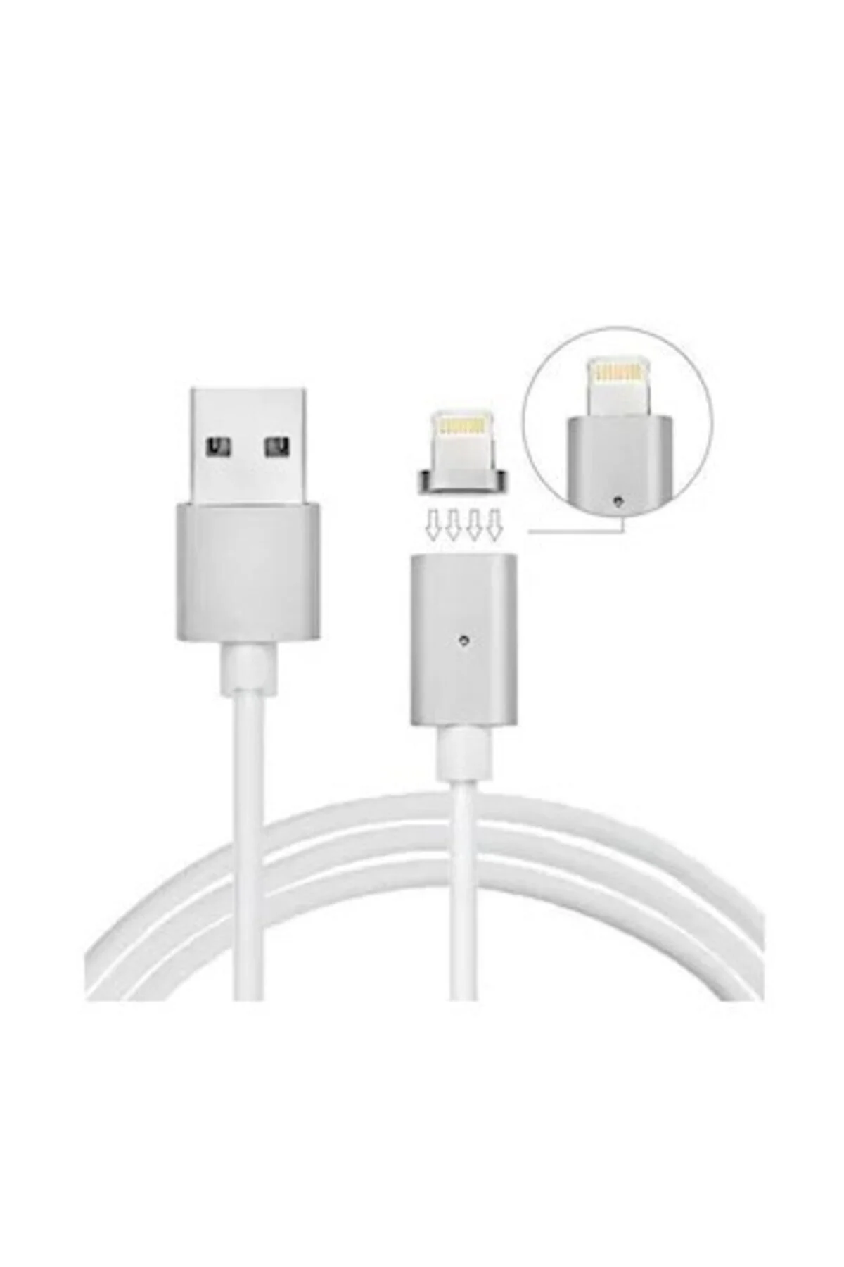 Mıknatıslı iPhone iPad iPod Lightning Uyumlu C515 Hızlı Şarj Kablosu - Logis Görsel 2