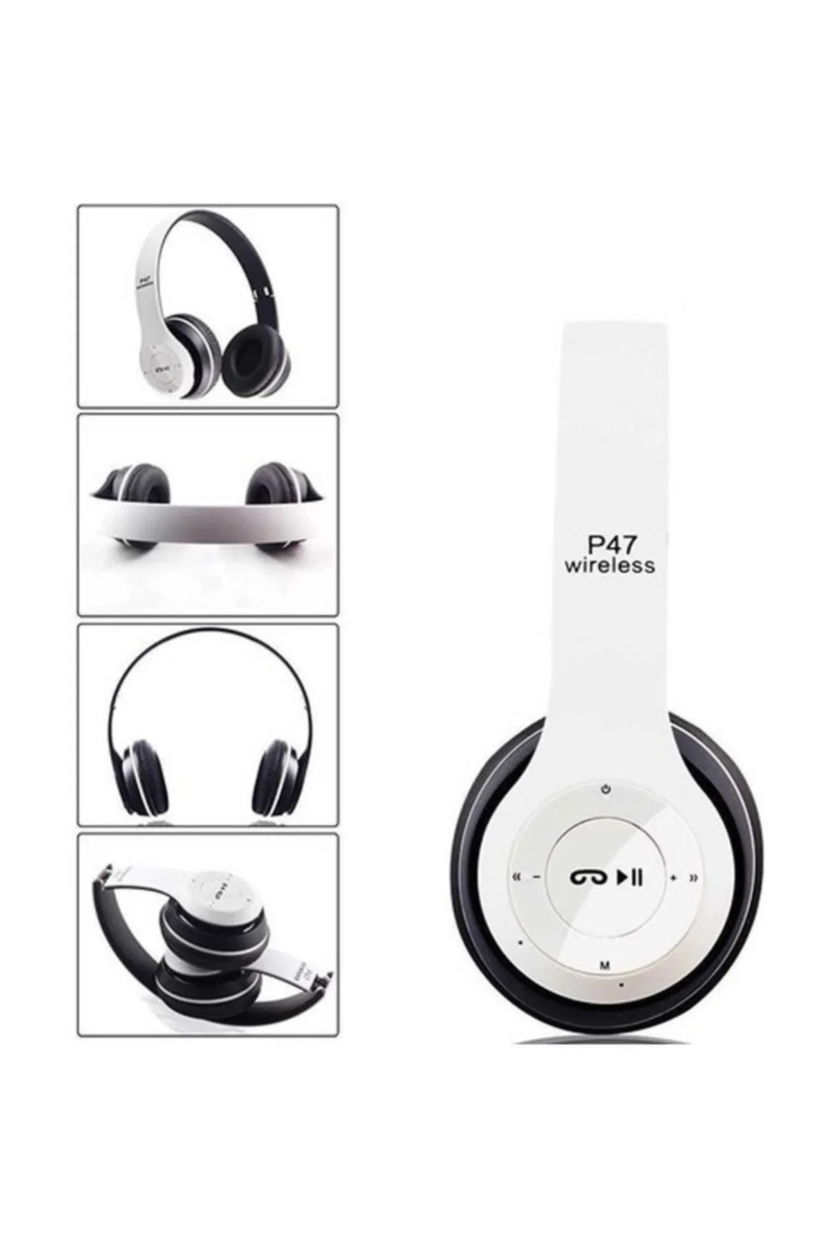 P47 Wireless Kablosuz Bluetooth Kulaklık Mp3 Güçlü Bass Fm Radyo