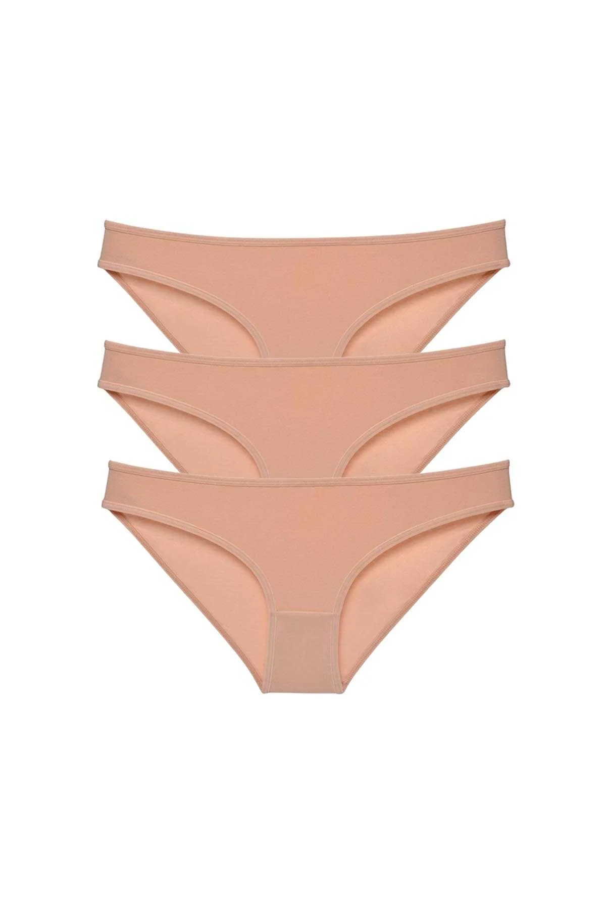 3 adet Süper Eko Set Likralı Kadın Slip Külot Ten - Just Cheap Store Görsel 4