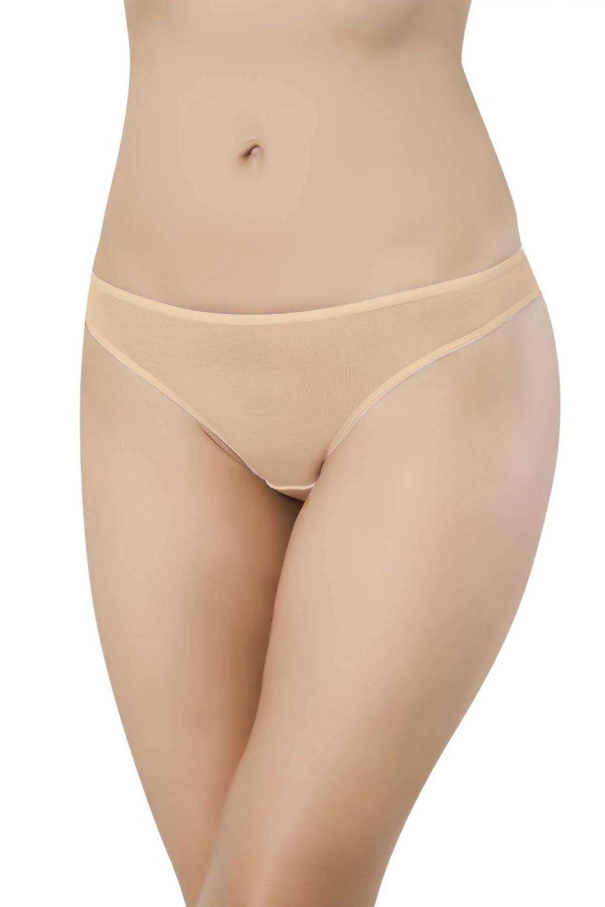 3 adet Süper Eko Set Likralı Kadın Slip Külot Ten Pudra Fuşya - Just Cheap Store Görsel 5