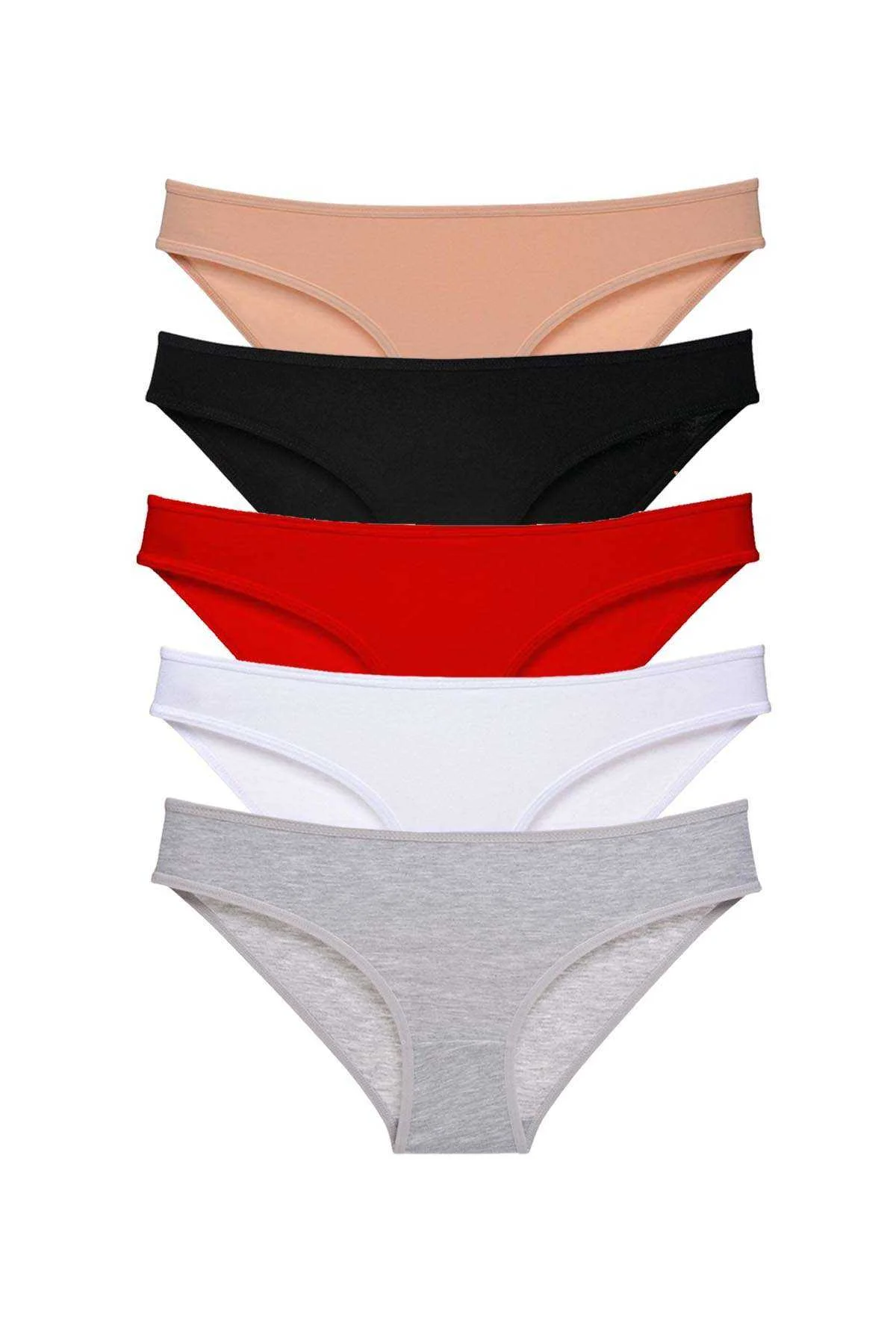 5 adet Süper Eko Set Likralı Kadın Slip Külot Çok Renkli - Just Cheap Store Görsel 2