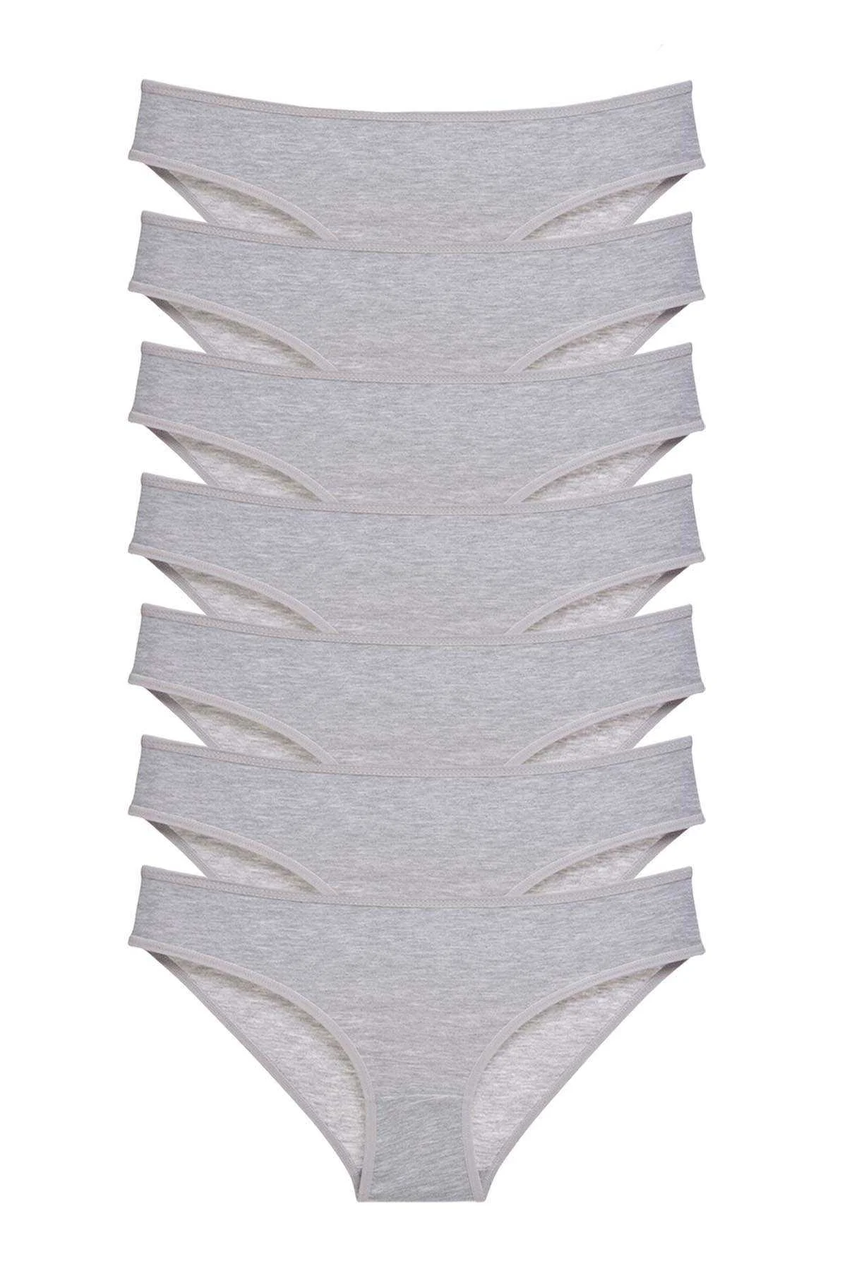 7 adet Süper Eko Set Likralı Kadın Slip Külot Gri - Just Cheap Store Görsel 4