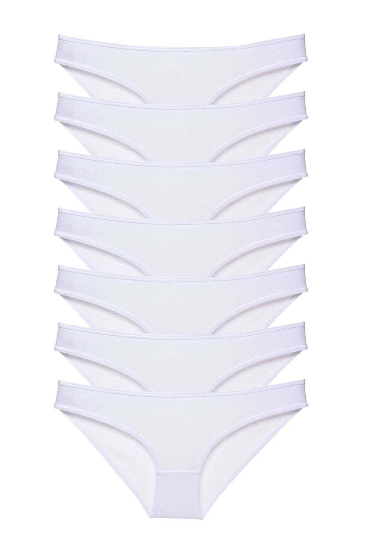 7 adet Süper Eko Set Likralı Kadın Slip Külot Beyaz - Just Cheap Store Görsel 2