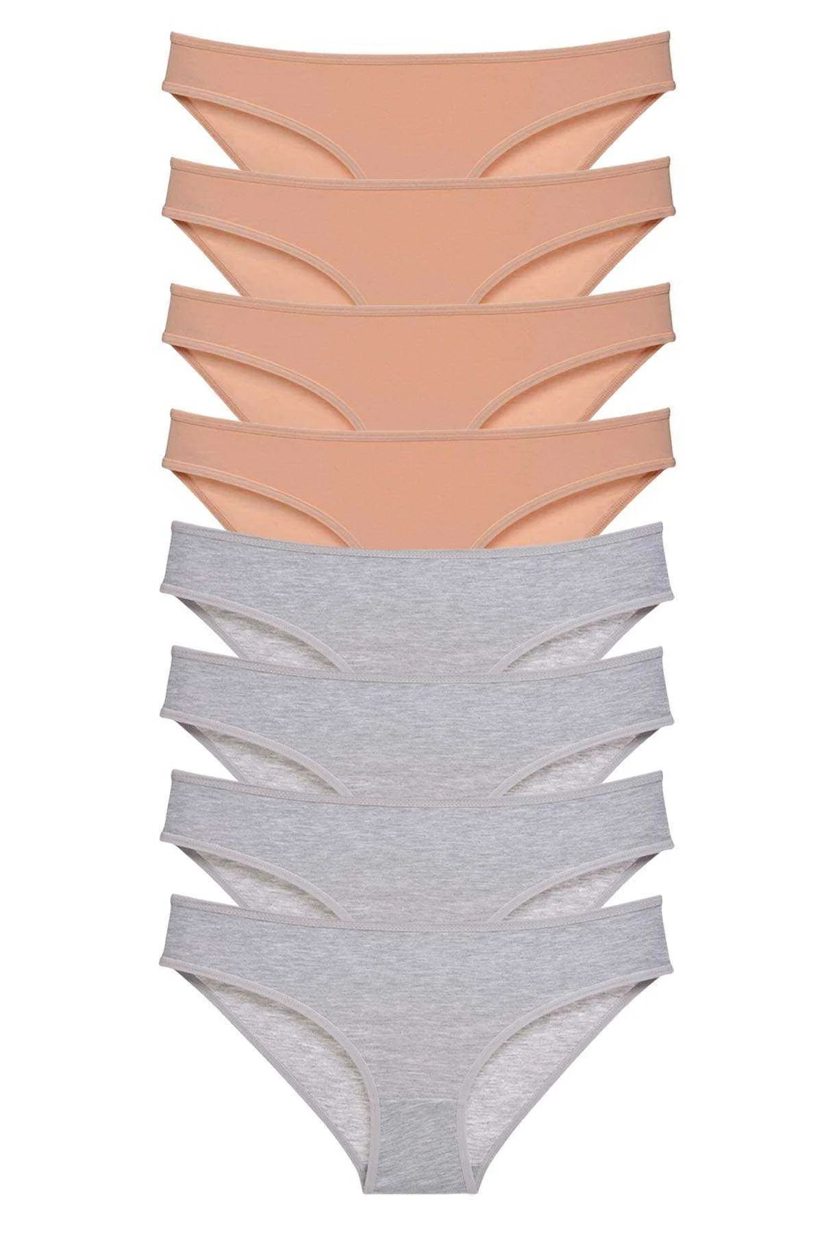 8 adet Süper Eko Set Likralı Kadın Slip Külot Ten Gri - Just Cheap Store Görsel 2