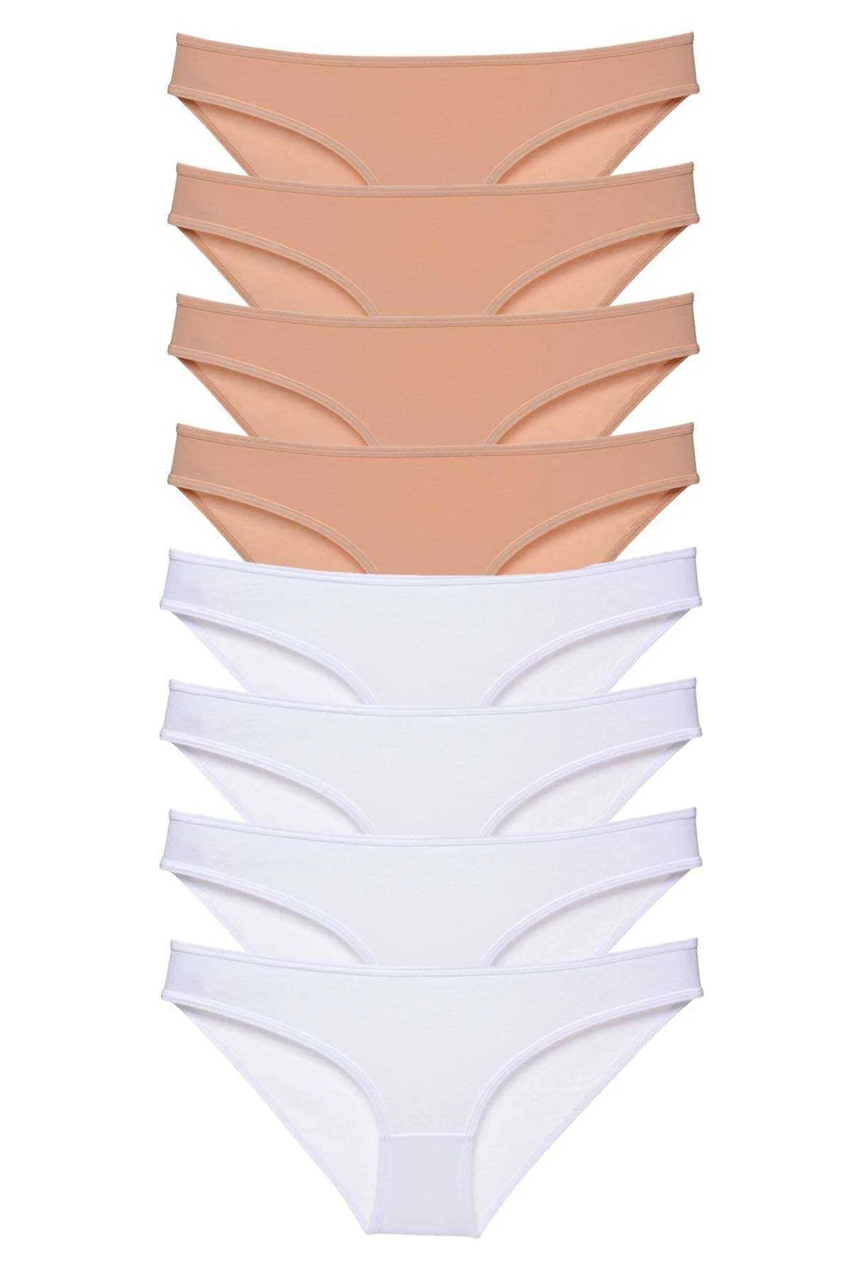 8 adet Süper Eko Set Likralı Kadın Slip Külot Ten Beyaz - Just Cheap Store Görsel 5