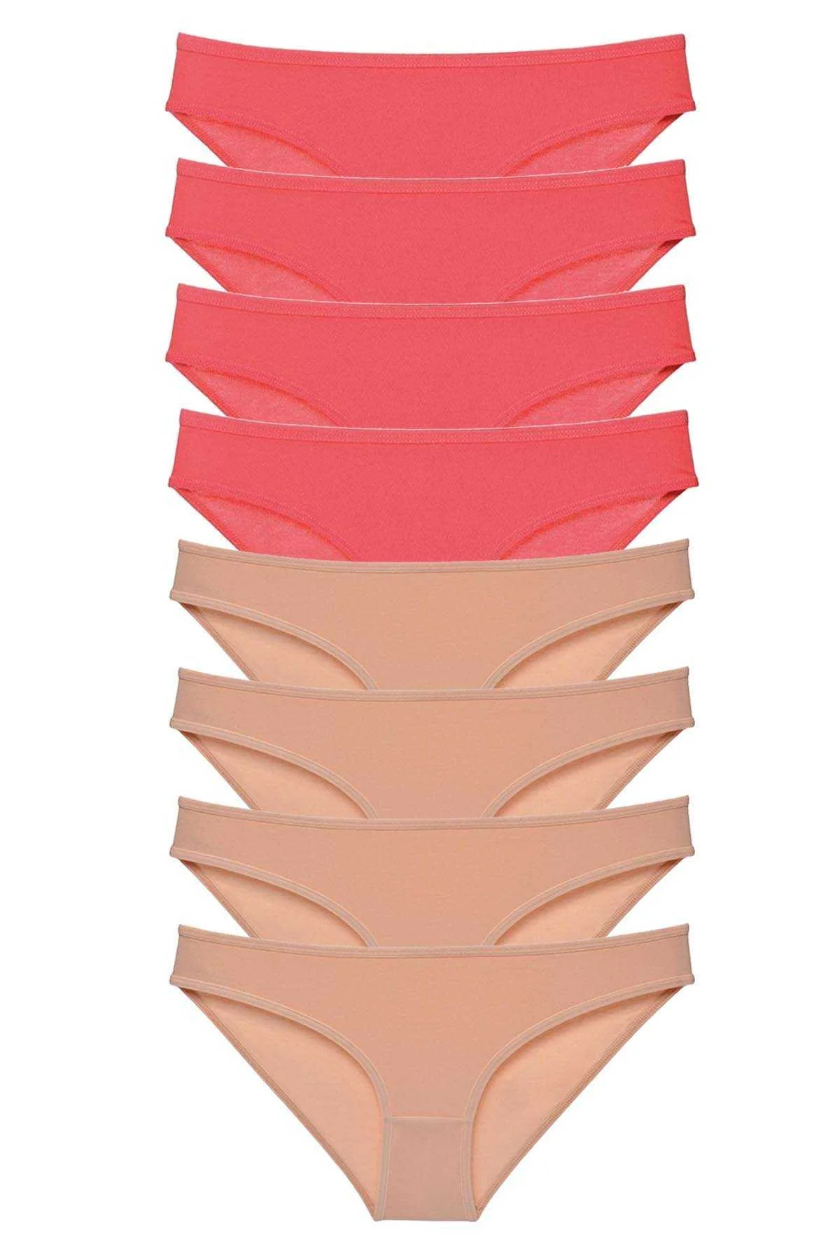 8 adet Süper Eko Set Likralı Kadın Slip Külot Fuşya Ten - Just Cheap Store Görsel 2