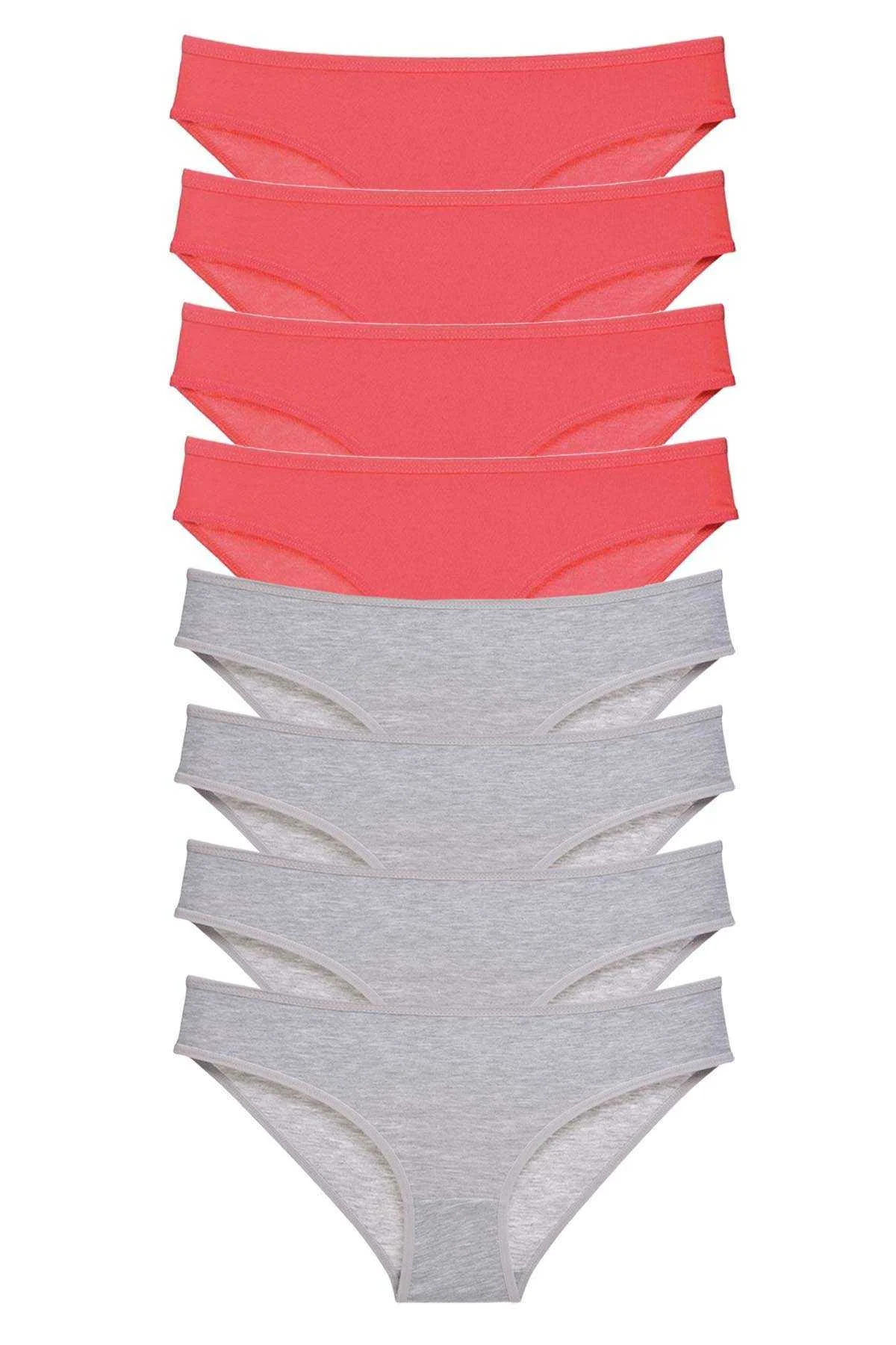 8 adet Süper Eko Set Likralı Kadın Slip Külot Fuşya Gri - Just Cheap Store Görsel 5