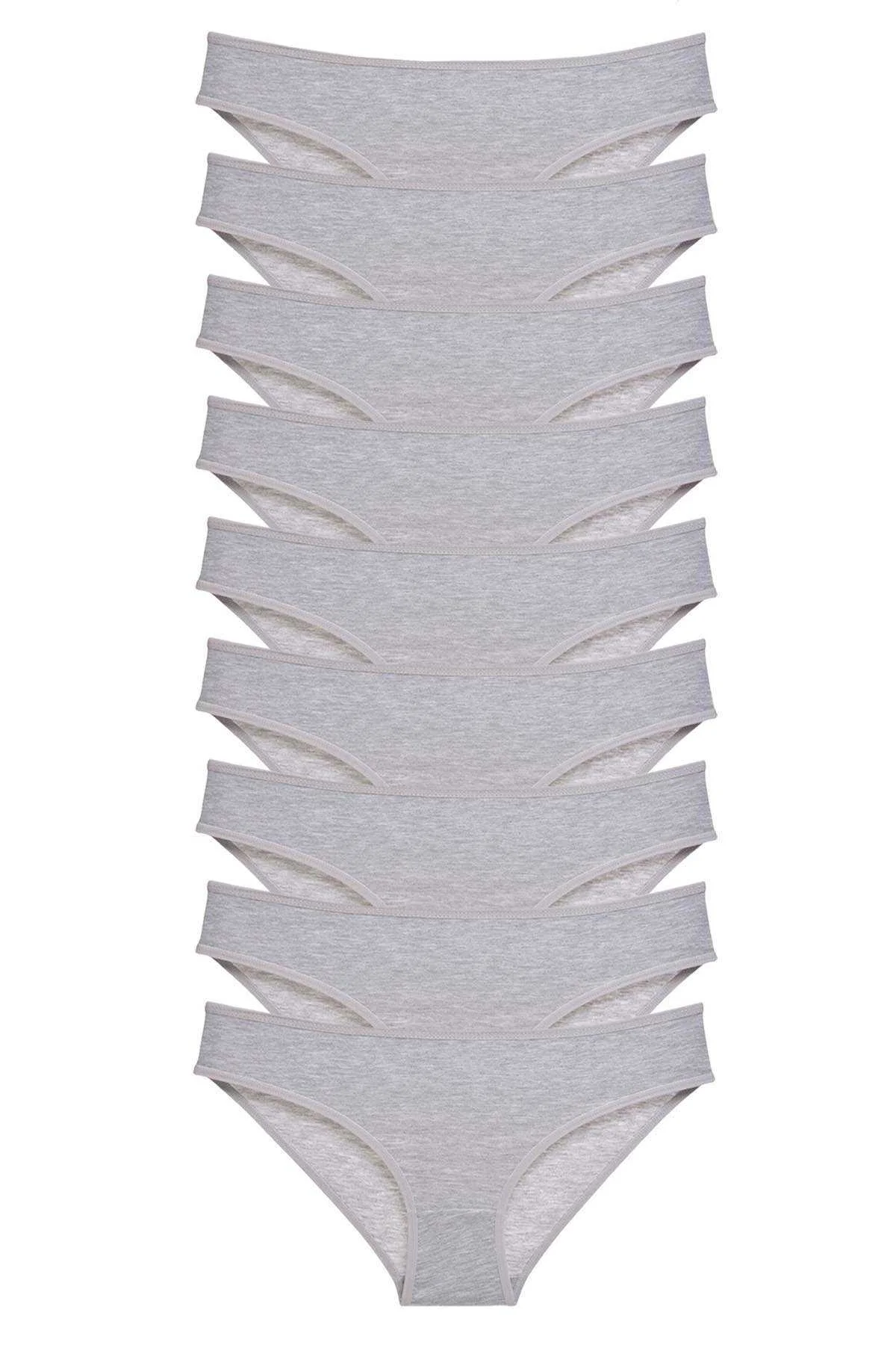 9 adet Süper Eko Set Likralı Kadın Slip Külot Gri - Just Cheap Store Görsel 2