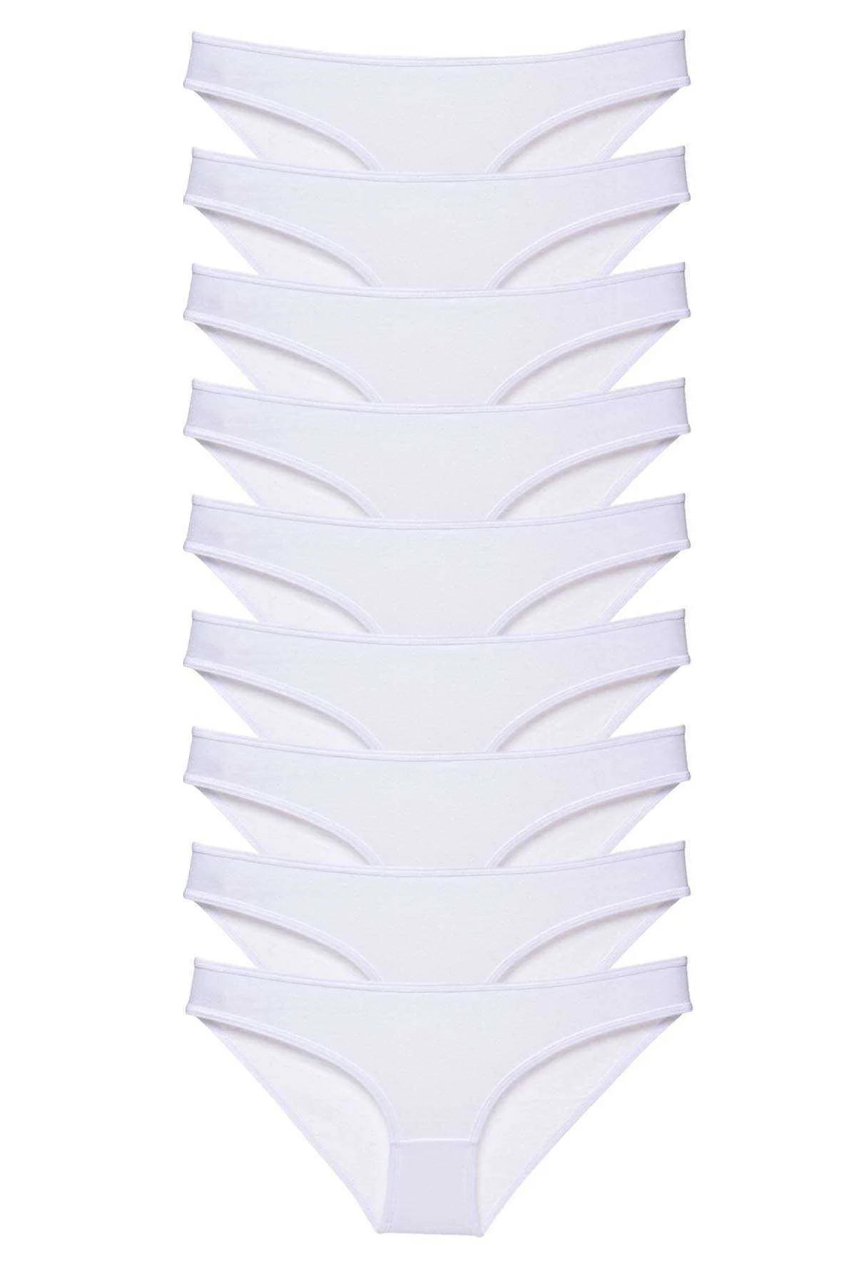 9 adet Süper Eko Set Likralı Kadın Slip Külot Beyaz - Just Cheap Store Görsel 4