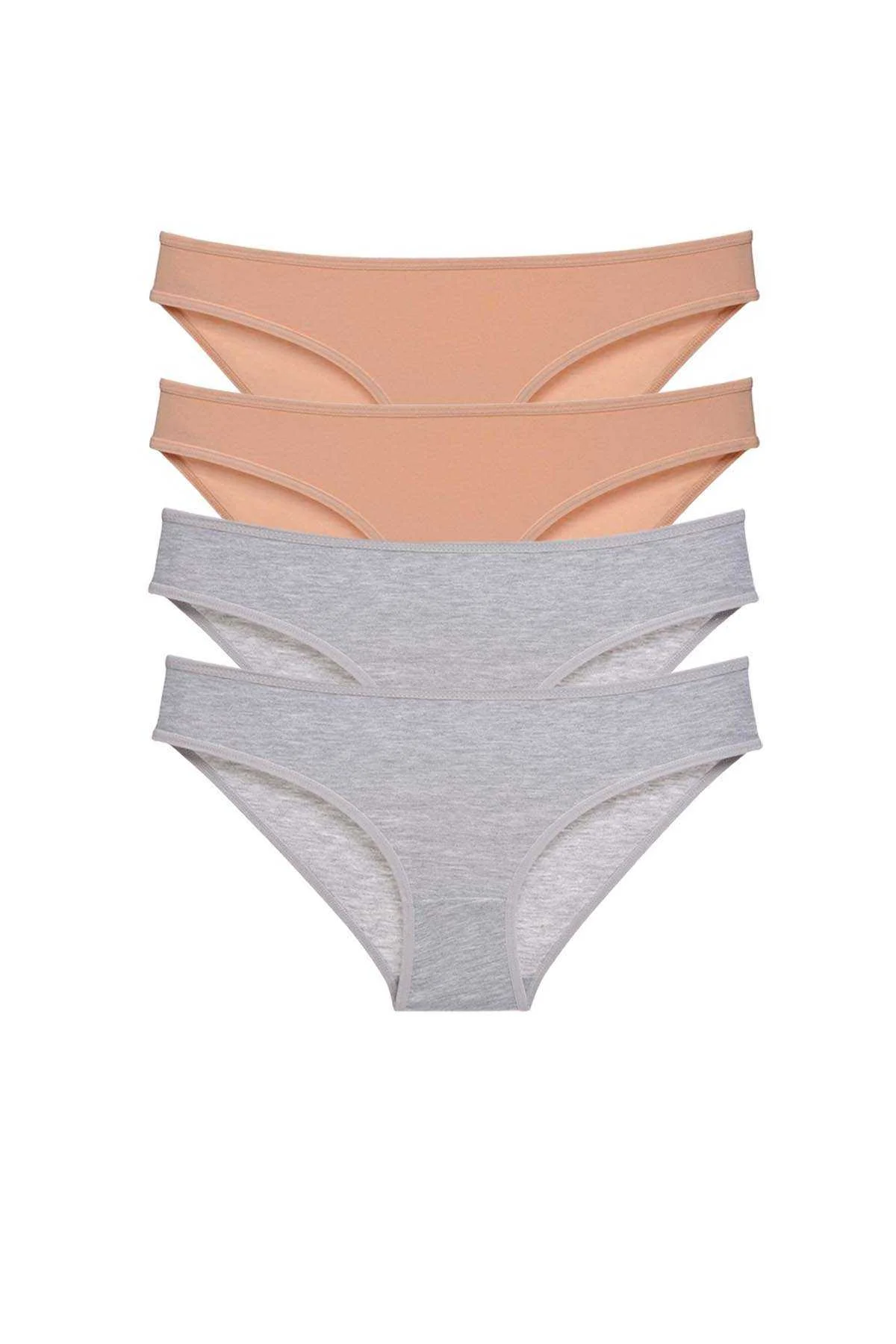 4 adet Süper Eko Set Likralı Kadın Slip Külot Ten Gri - Just Cheap Store Görsel 2
