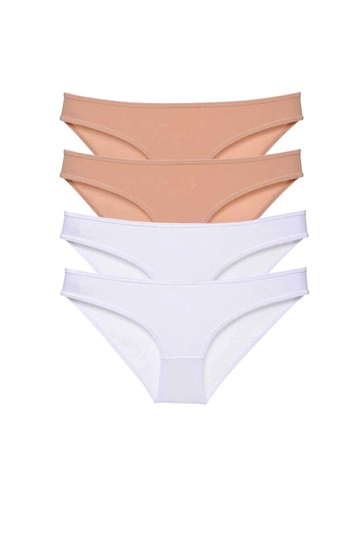 4 adet Süper Eko Set Likralı Kadın Slip Külot Ten Beyaz - Just Cheap Store Görsel 5