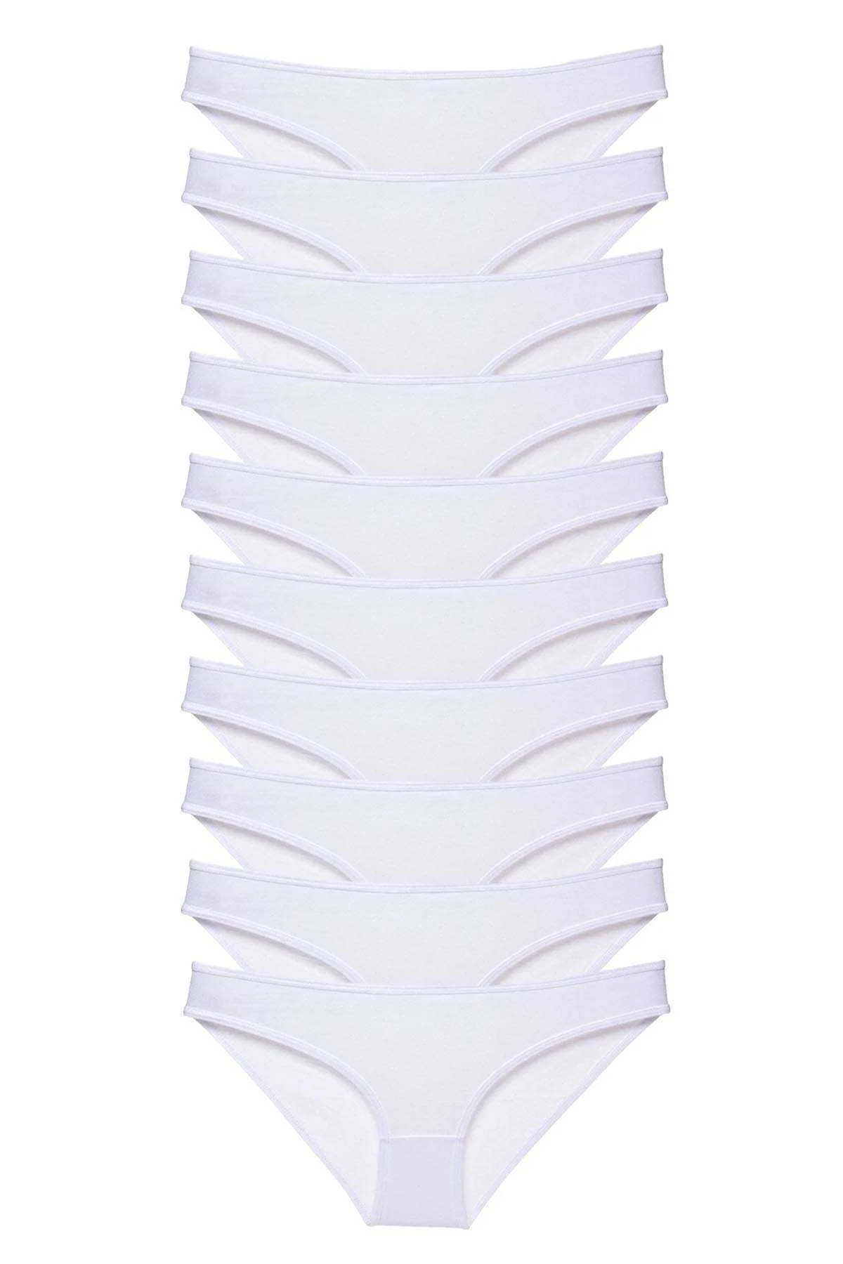 10 adet Süper Eko Set Likralı Kadın Slip Külot Beyaz - Just Cheap Store Görsel 4