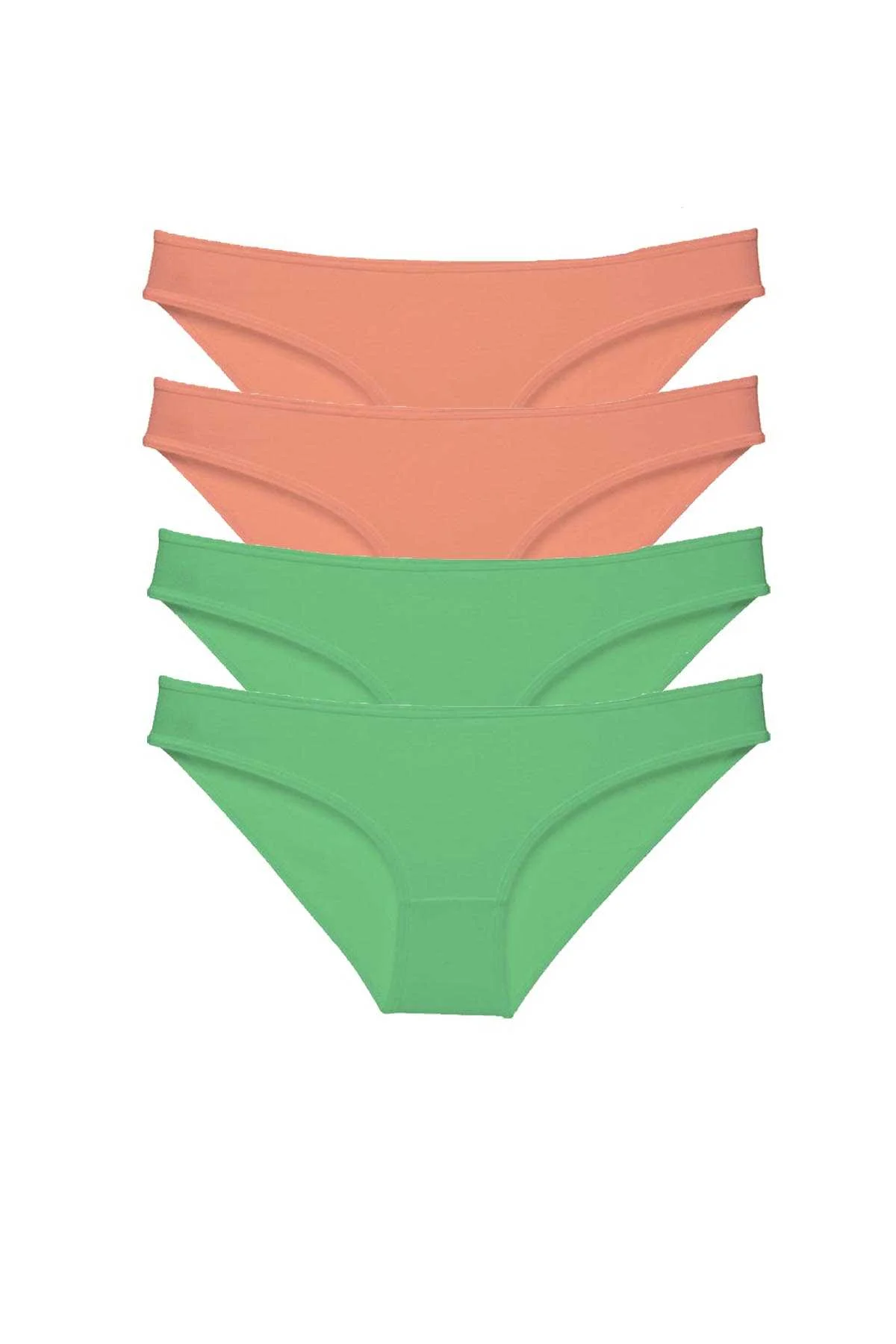 4 adet Eko Set Likralı Kadın Slip Külot Pudra Yeşil - Just Cheap Store Görsel 2
