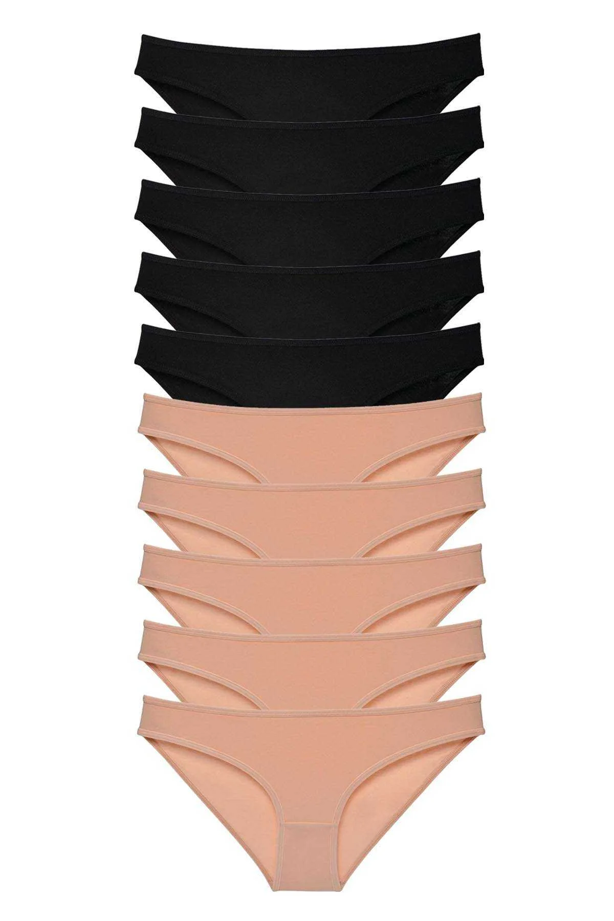 10 adet Süper Eko Set Likralı Kadın Slip Külot Siyah Ten - Just Cheap Store Görsel 5