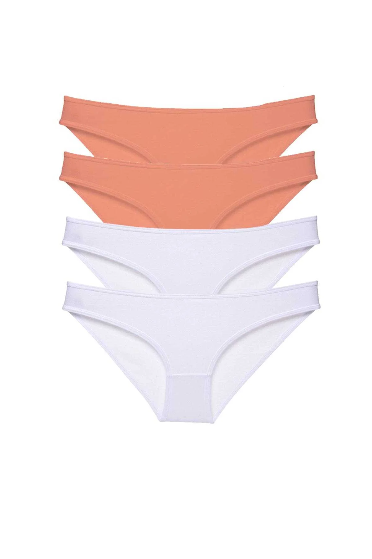 4 adet Eko Set Likralı Kadın Slip Külot Pudra Beyaz - Just Cheap Store Görsel 5