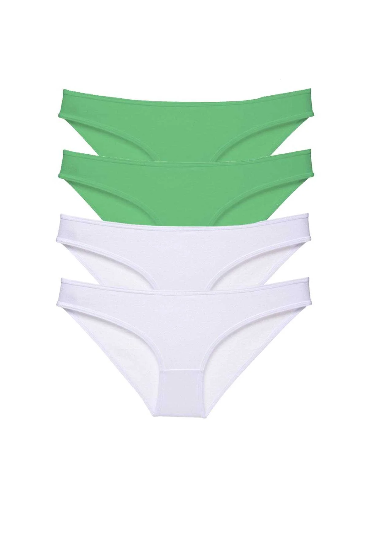 4 adet Eko Set Likralı Kadın Slip Külot Yeşil Beyaz - Just Cheap Store Görsel 5