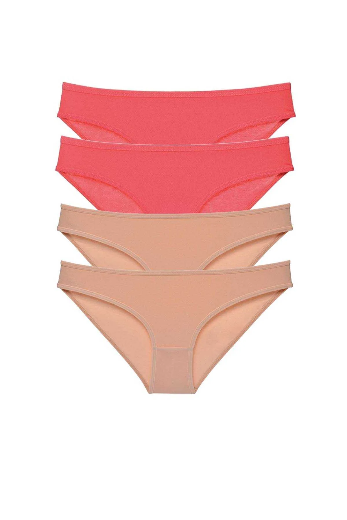 4 adet Süper Eko Set Likralı Kadın Slip Külot Fuşya Ten - Just Cheap Store Görsel 2