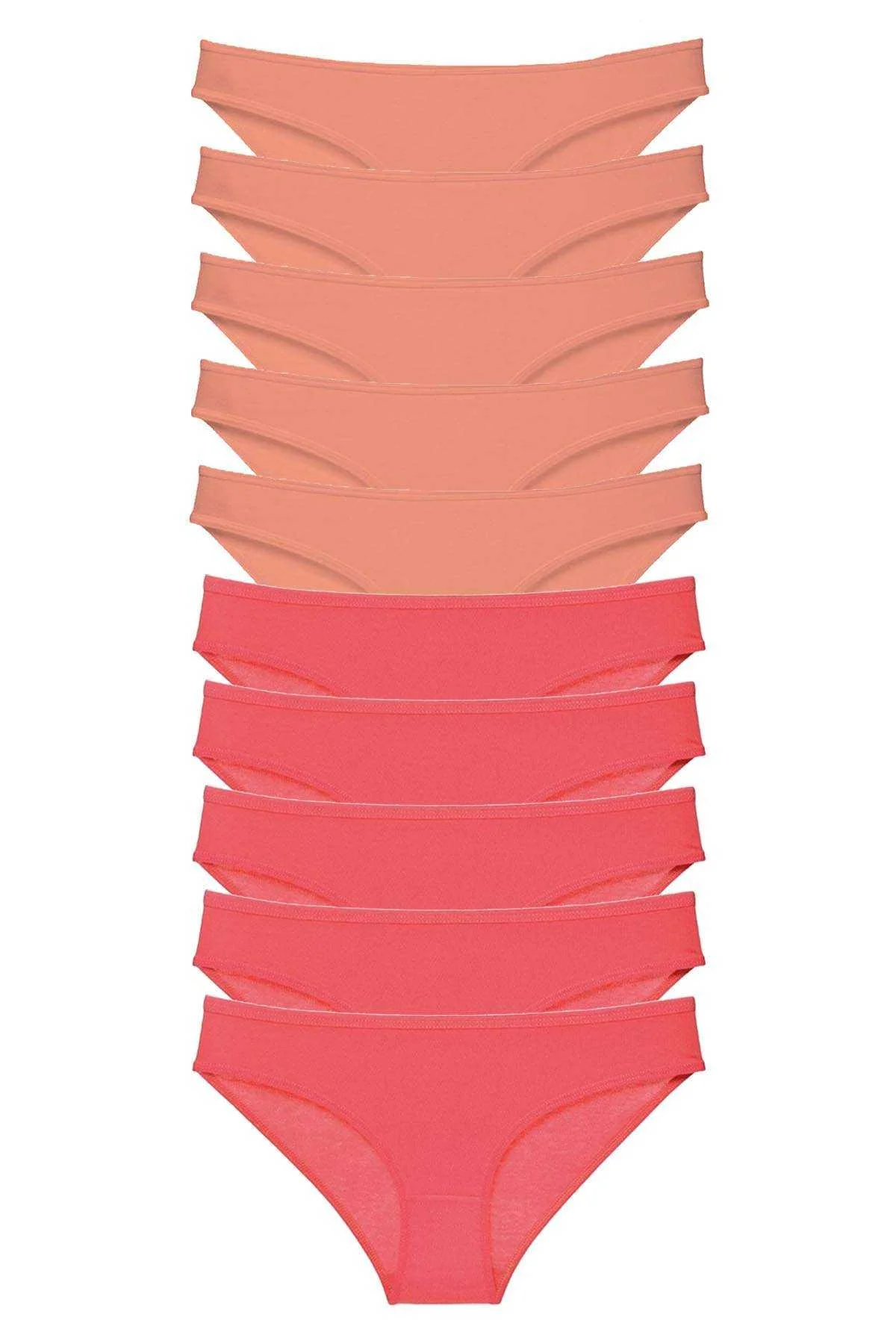 10 adet Eko Set Likralı Kadın Slip Külot Pudra Fuşya - Just Cheap Store Görsel 2