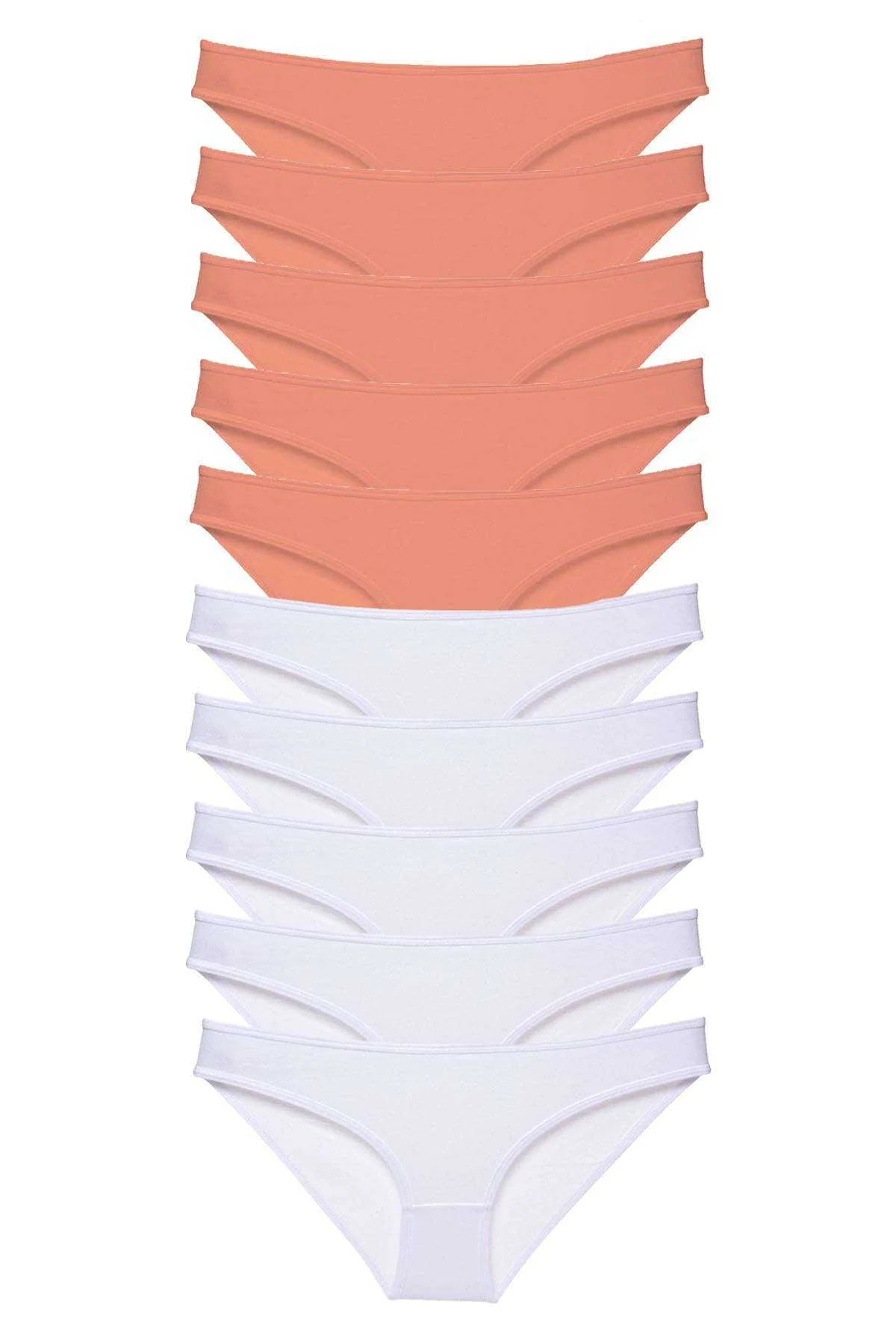 10 adet Eko Set Likralı Kadın Slip Külot Pudra Beyaz - Just Cheap Store Görsel 5